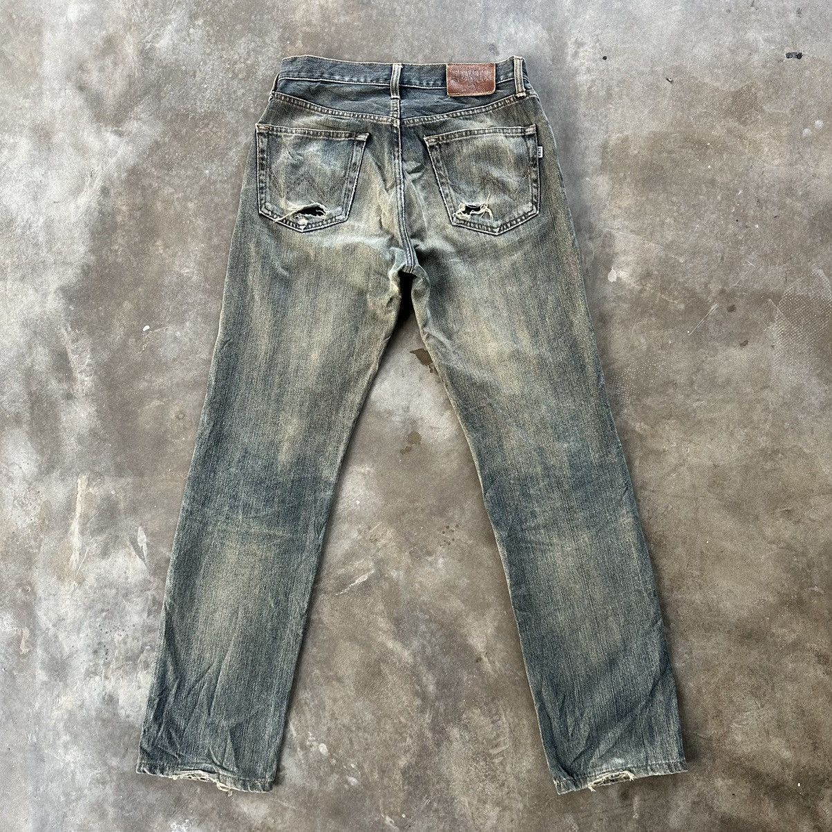 Japanese Brand Vintage Edwin Distressed Rusty Faded Denim Jean Pant Size US 30 / EU 46 - 11 Thumbnail
