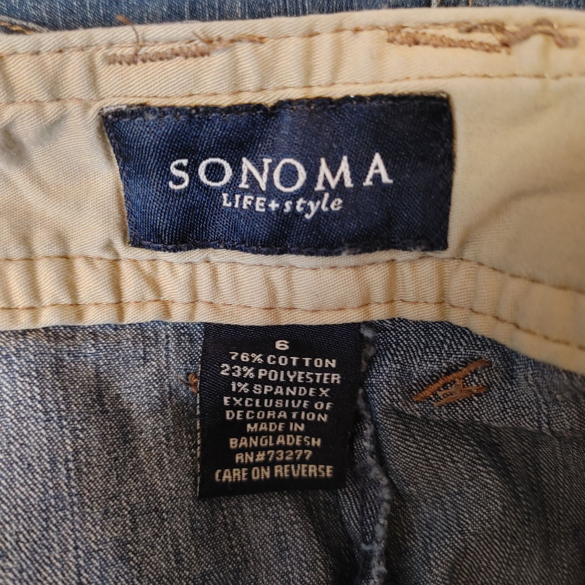 Sonoma SONOMA Womens 6 Blue Denim Jean Skirt Zip Up Pockets Size 28" / US 6 / IT 42 - 3 Thumbnail
