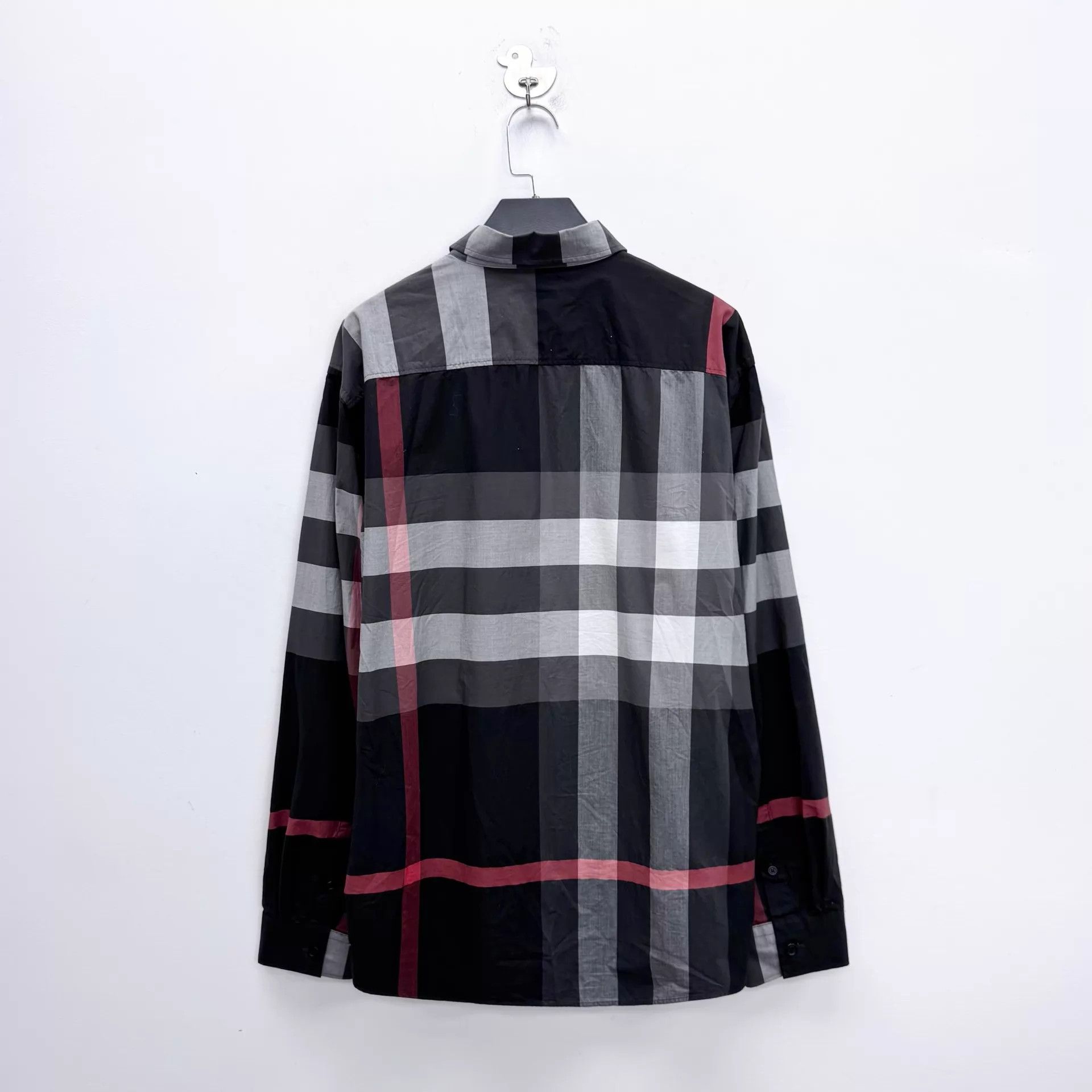 Burberry Burberry Charcoal Large Check LS Shirt Jacket XXL Size US XXL / EU 58 / 5 - 2 Thumbnail