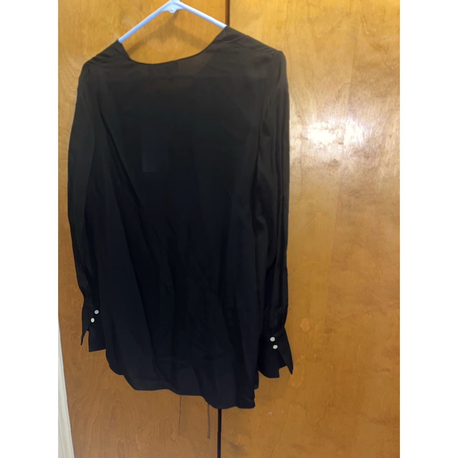 Theory Theory Tunic Women P Silk Black 100% V-Neck Tassel Long Sleeve Dry Clean Only NWT Size S / US 4 / IT 40 - 5 Thumbnail