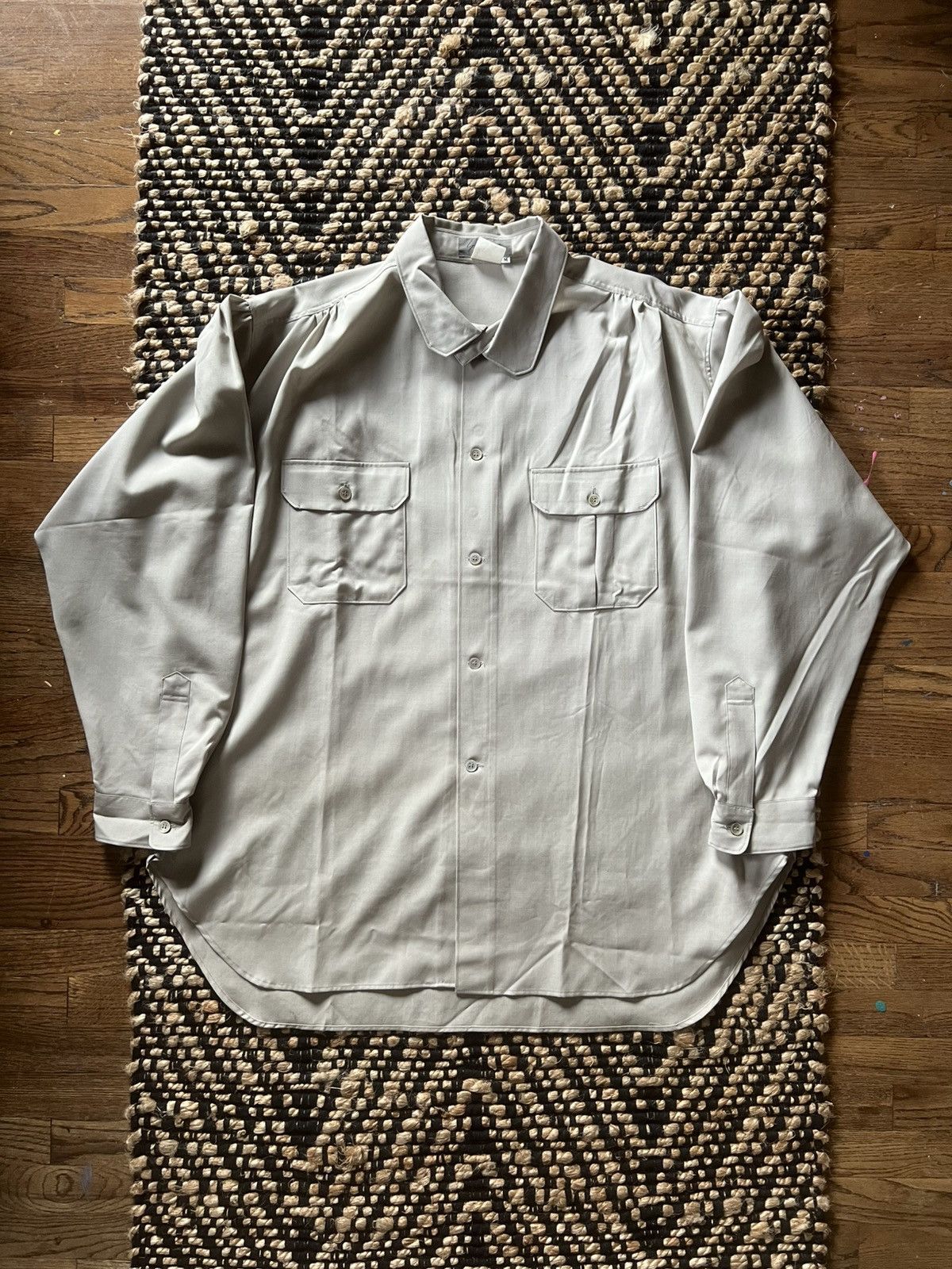 Yohji Yamamoto Yohji Yamamoto Pour Homme *Sample* AW91 Graphic Button Up Size US M / EU 48-50 / 2 - 3 Thumbnail