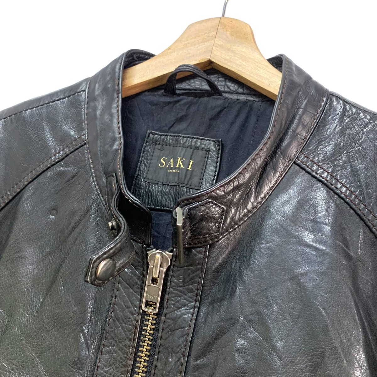 Genuine Leather Saki Sweden Motorcycles Leather Jacket Size US XL / EU 56 / 4 - 11 Thumbnail