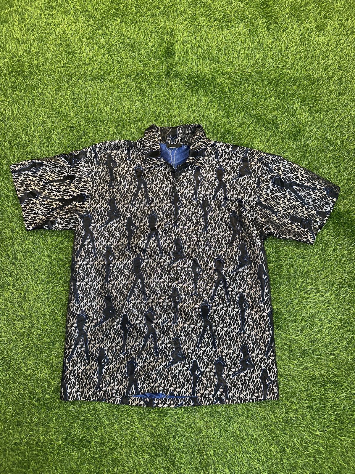 Vintage Vintage flames girl motorcycle polo shirt size XL Size US XL / EU 56 / 4 - 1 Thumbnail