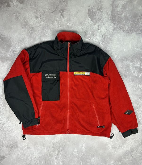 Vintage Columbia Sportswear Titanium Omni Tech Snow Jacket Mens Size M Red  Shell