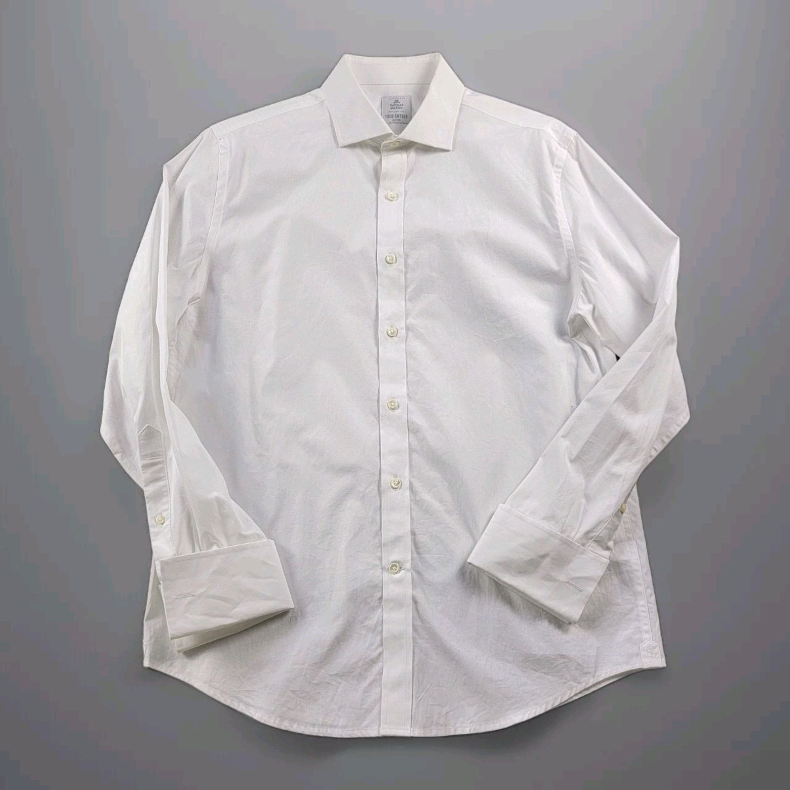 Todd Snyder Todd Snyder x Thomas Mason Plain Front Tuxedo Dress Shirt Size US S / EU 44-46 / 1 - 1 Thumbnail