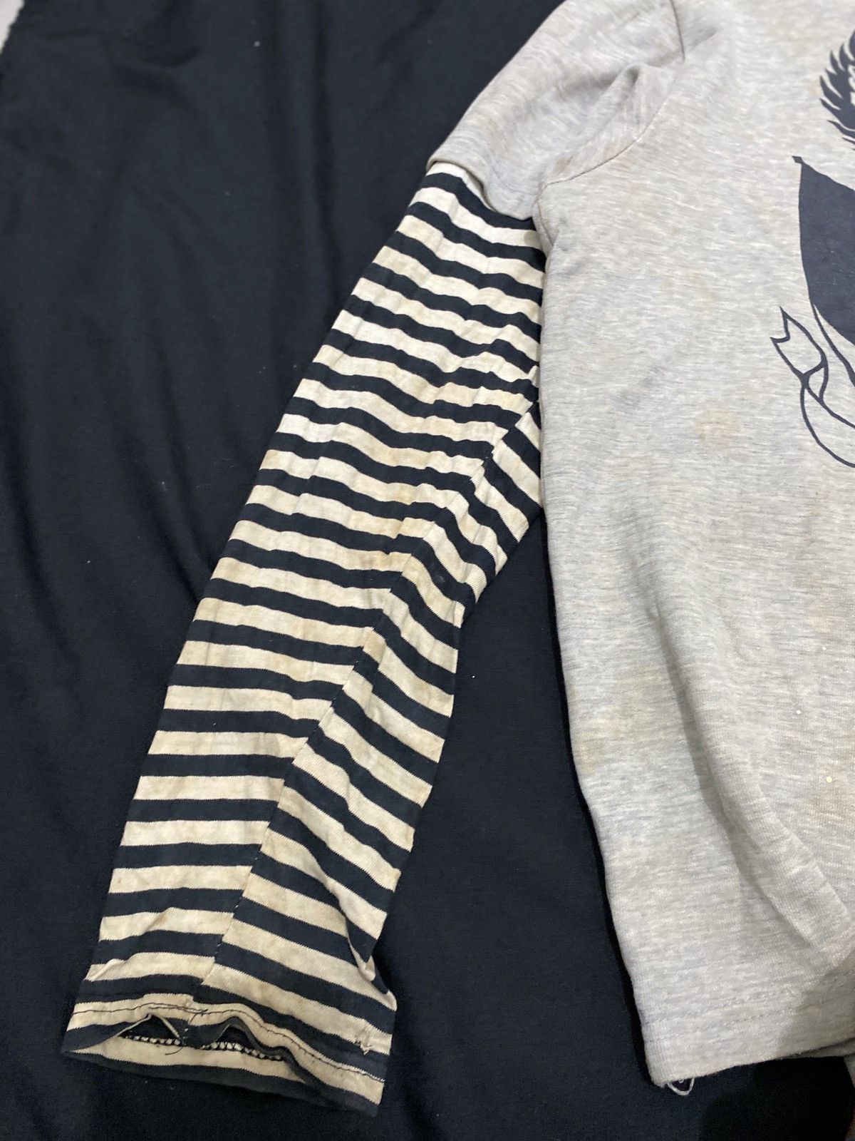 Beauty Beast Vintage Thrashed Synthetir double layers striped hoodie Size US L / EU 52-54 / 3 - 6 Thumbnail