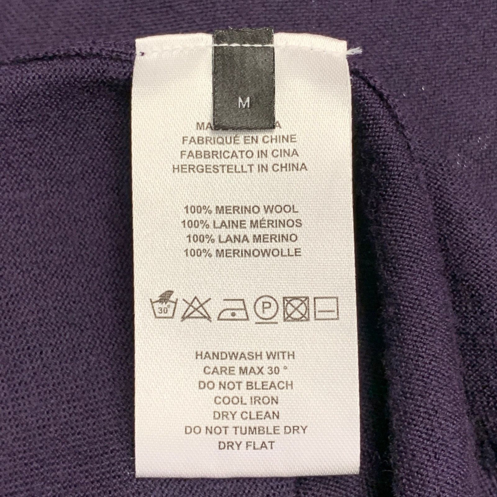 Paul Smith PAUL SMITH Size M Purple Merino Wool Zip Up Cardigan Size US M / EU 48-50 / 2 - 8 Thumbnail