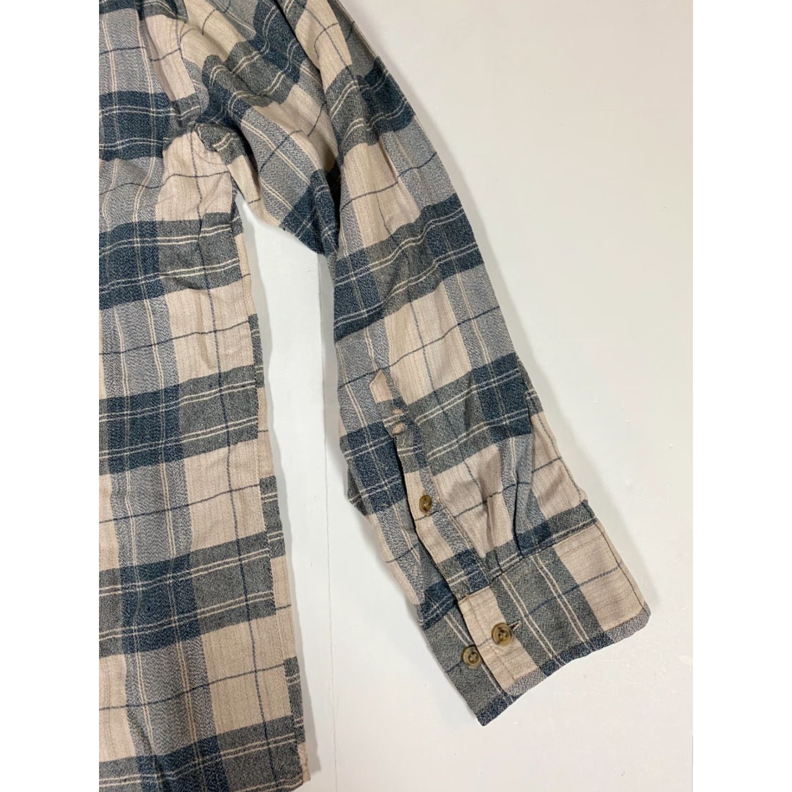 Vintage Robert Stock Mens Shirt Large beige plaid button down Size US L / EU 52-54 / 3 - 7 Thumbnail