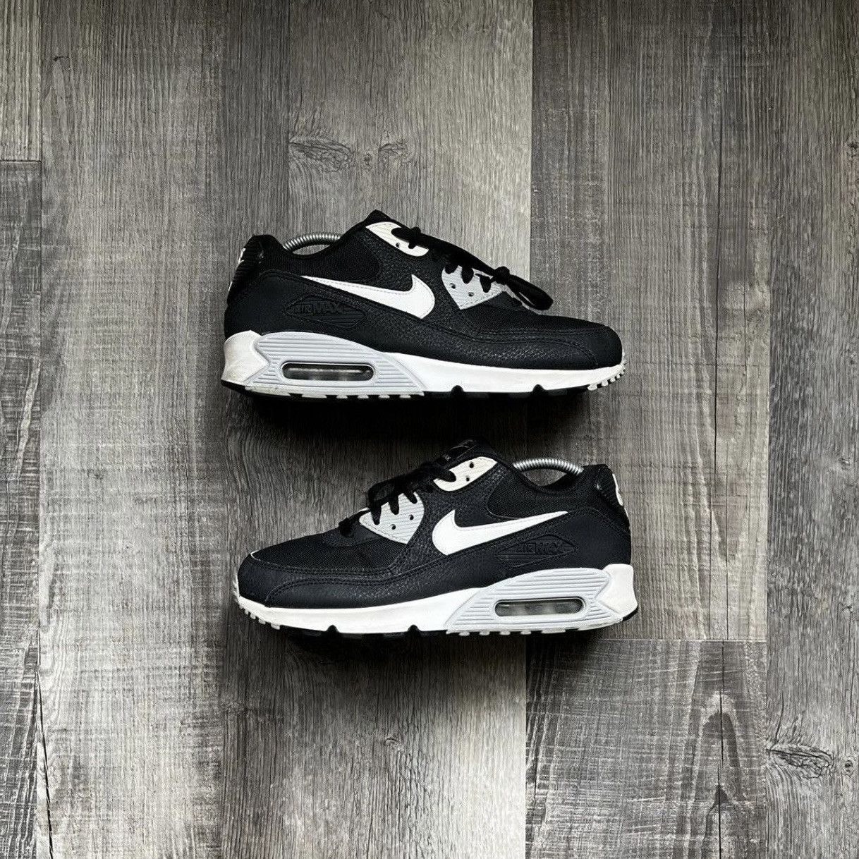 Nike Streetwear Vintage NIKE Air Max 90 Essential Black Wolf Grey 8.5M Grailed