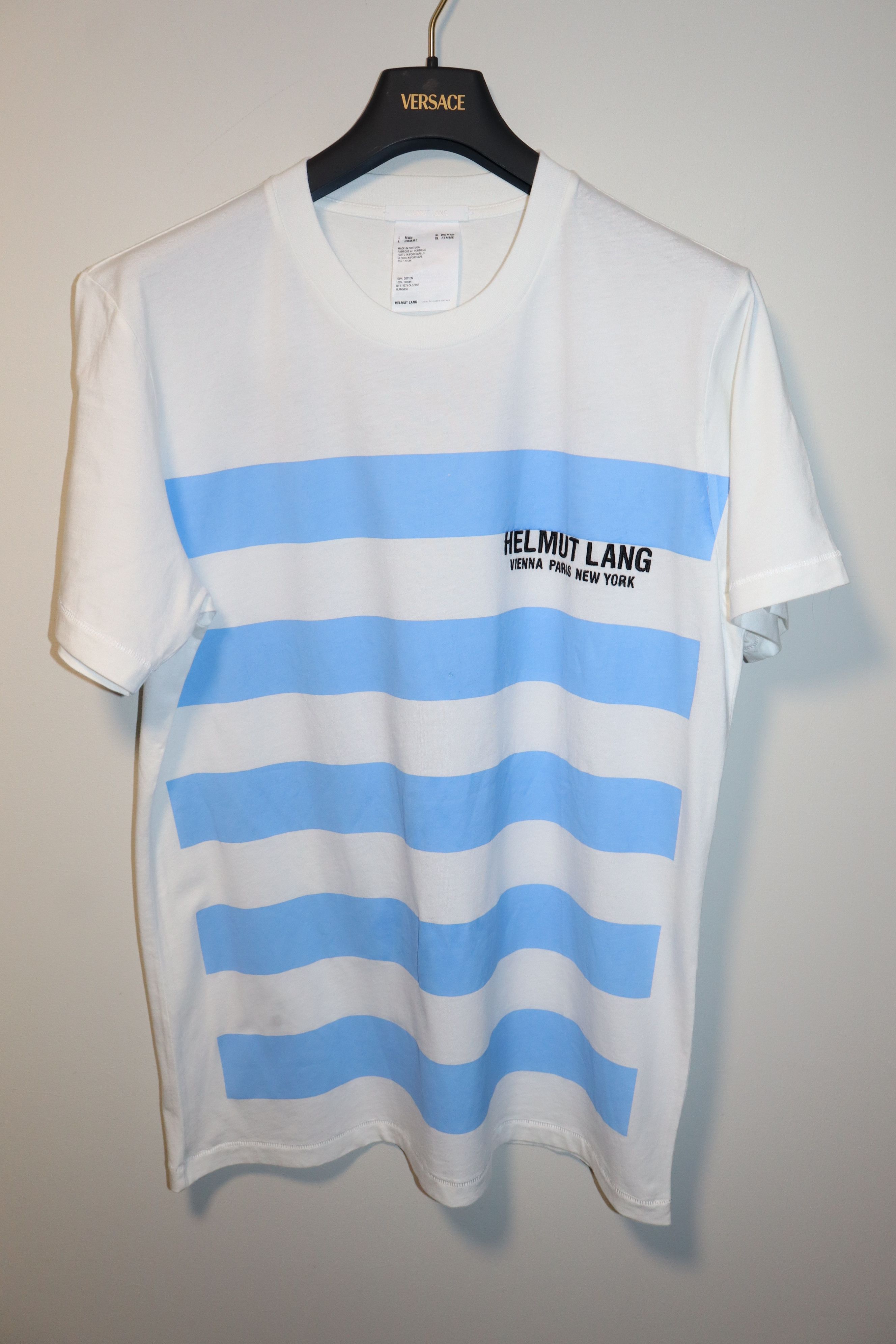 Helmut Lang Stripped logo t-shirt Size US L / EU 52-54 / 3 - 1 Thumbnail