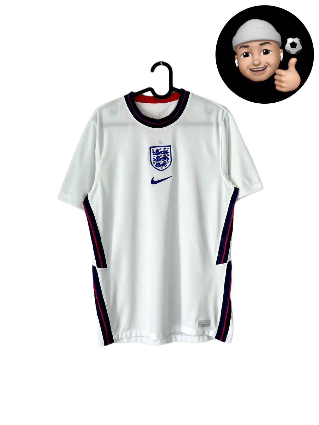 Nike 2020 2022 England National Nike Euro Home Kit Soccer Jersey Size US S / EU 44-46 / 1 - 1 Thumbnail