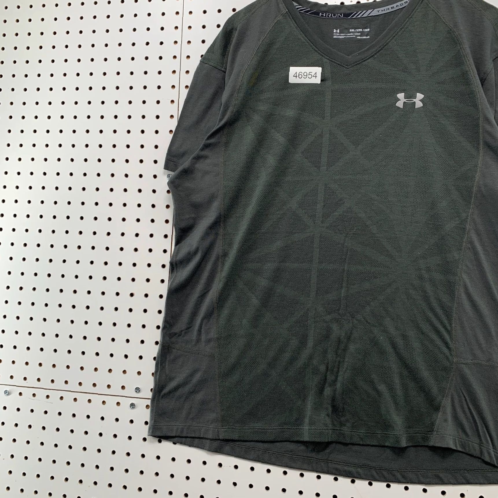 Under Armour Under Armour Run Threadborne Active Shirt Mens 2XL Gray Short Sleeve Workout Shirt Size US XXL / EU 58 / 5 - 5 Thumbnail