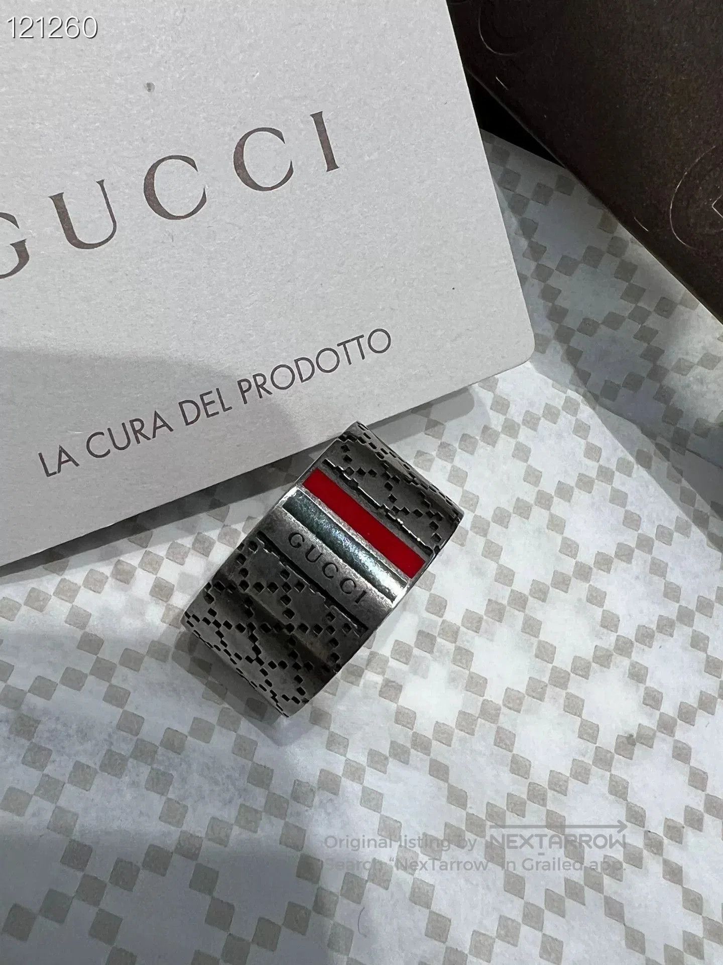 Gucci Gucci 100596v515 925 Silver Wide Ring. Size ONE SIZE - 3 Thumbnail