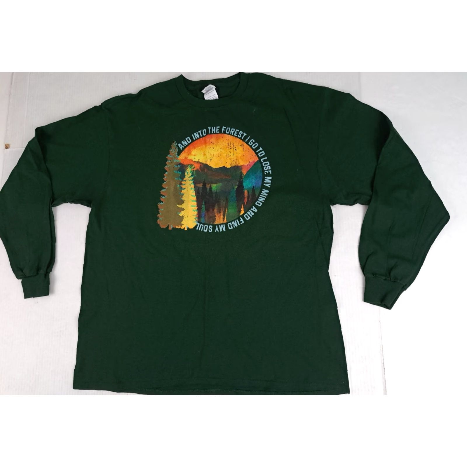 Delta VINTAGE Delta Pro Weight T-Shirt Long Sleeve 90s Camping Green XL Unisex Adults Mens Womens Size US XL / EU 56 / 4 - 3 Thumbnail