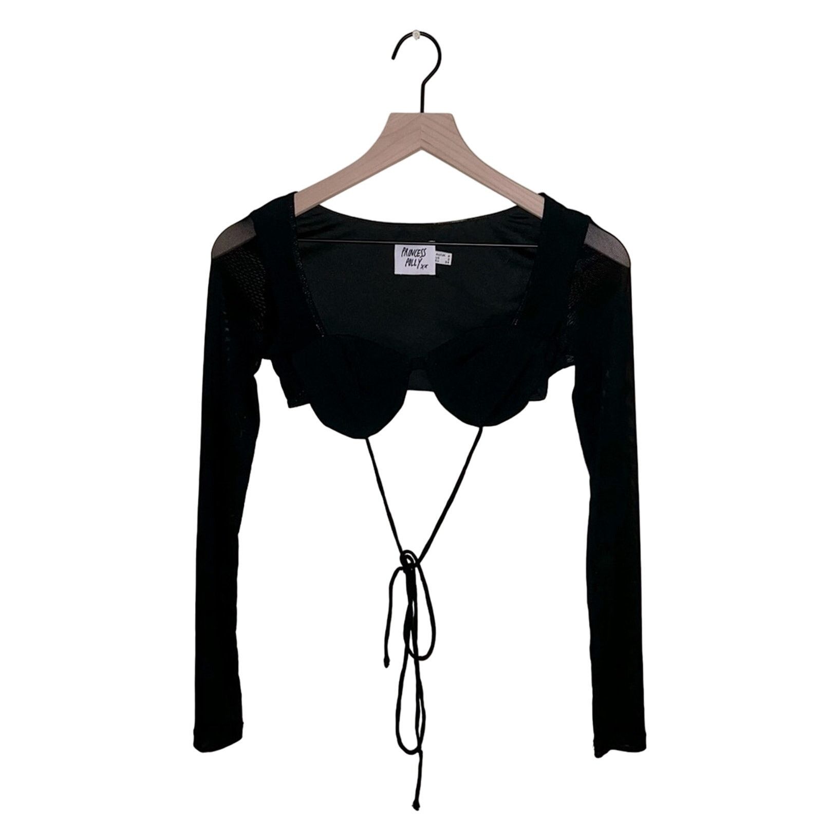 PRINCESS POLLY PRINCESS POLLY party top with sheer sleeves 2 Size XS / US 0-2 / IT 36-38 - 1 Thumbnail