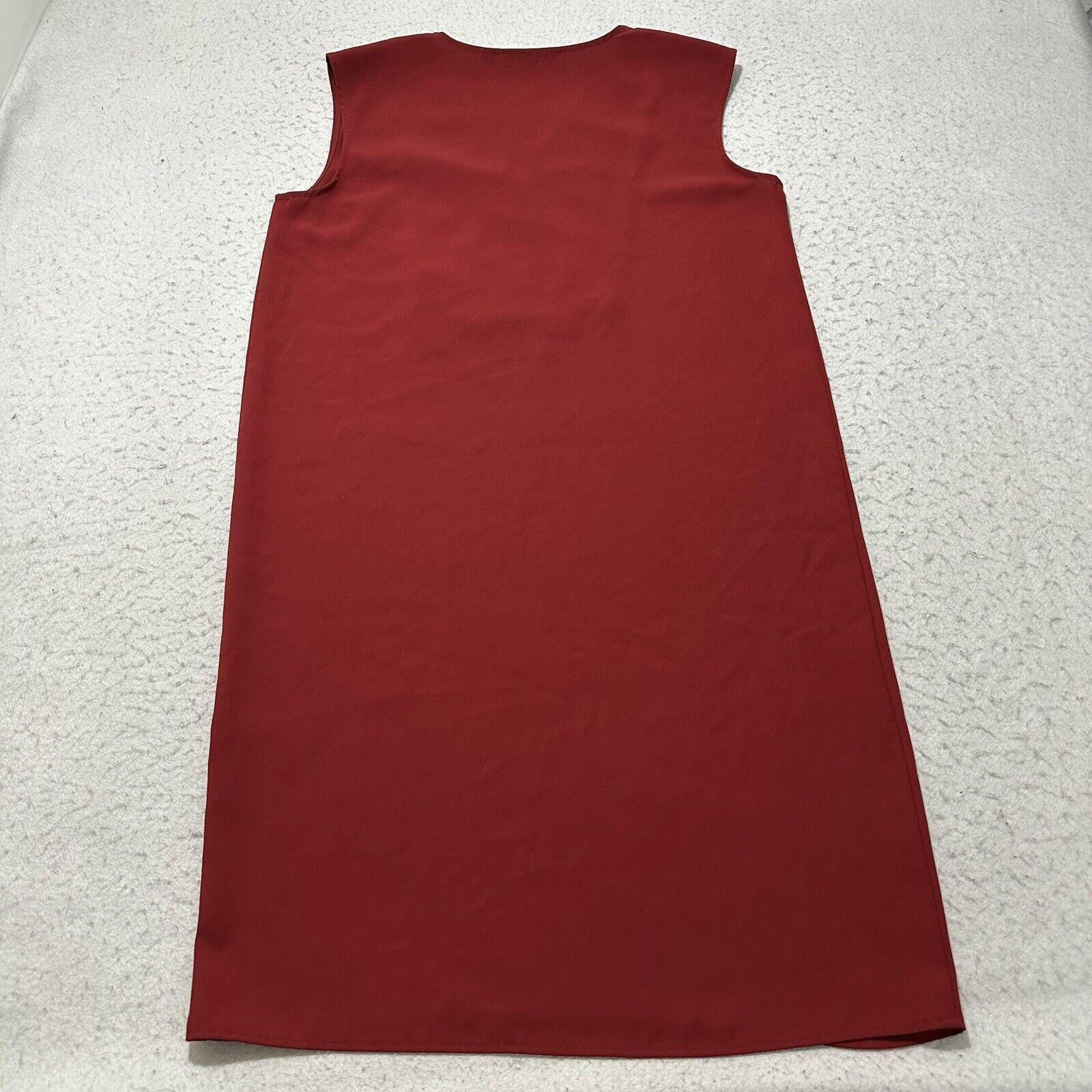 Uniqlo Uniqlo Small V-Neck Drape Burgundy Red A-Line Dress Pullover Size S / US 4 / IT 40 - 10 Thumbnail