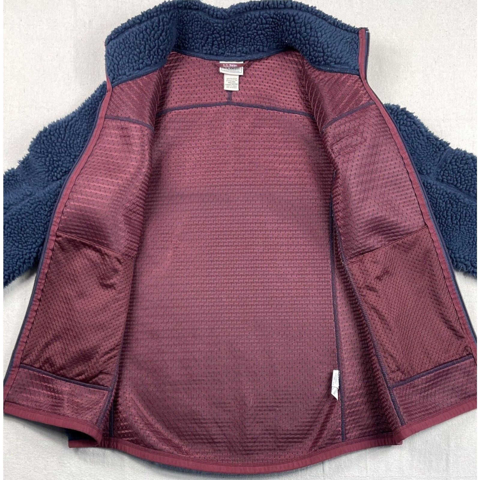 Vintage VINTAGE L.L. Bean Jacket Womens M Fleece Deep High Pile Full Zip Blue Thick Lined Ski Size M / US 6-8 / IT 42-44 - 4 Thumbnail