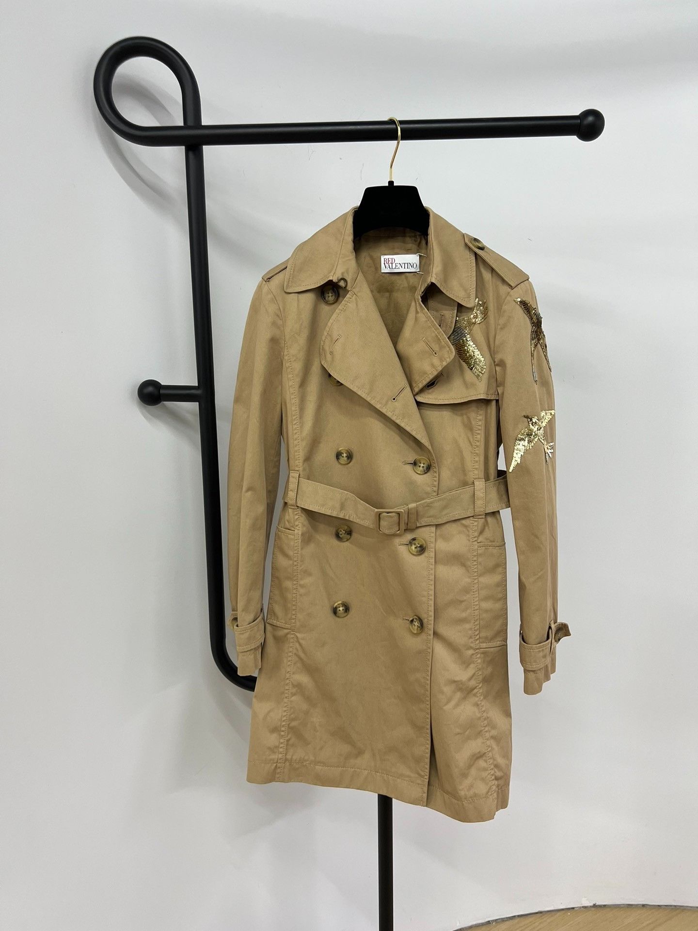 RED Valentino Red Valentino Beige Double-Breasted Trench Size S / US 4 / IT 40 - 1 Thumbnail