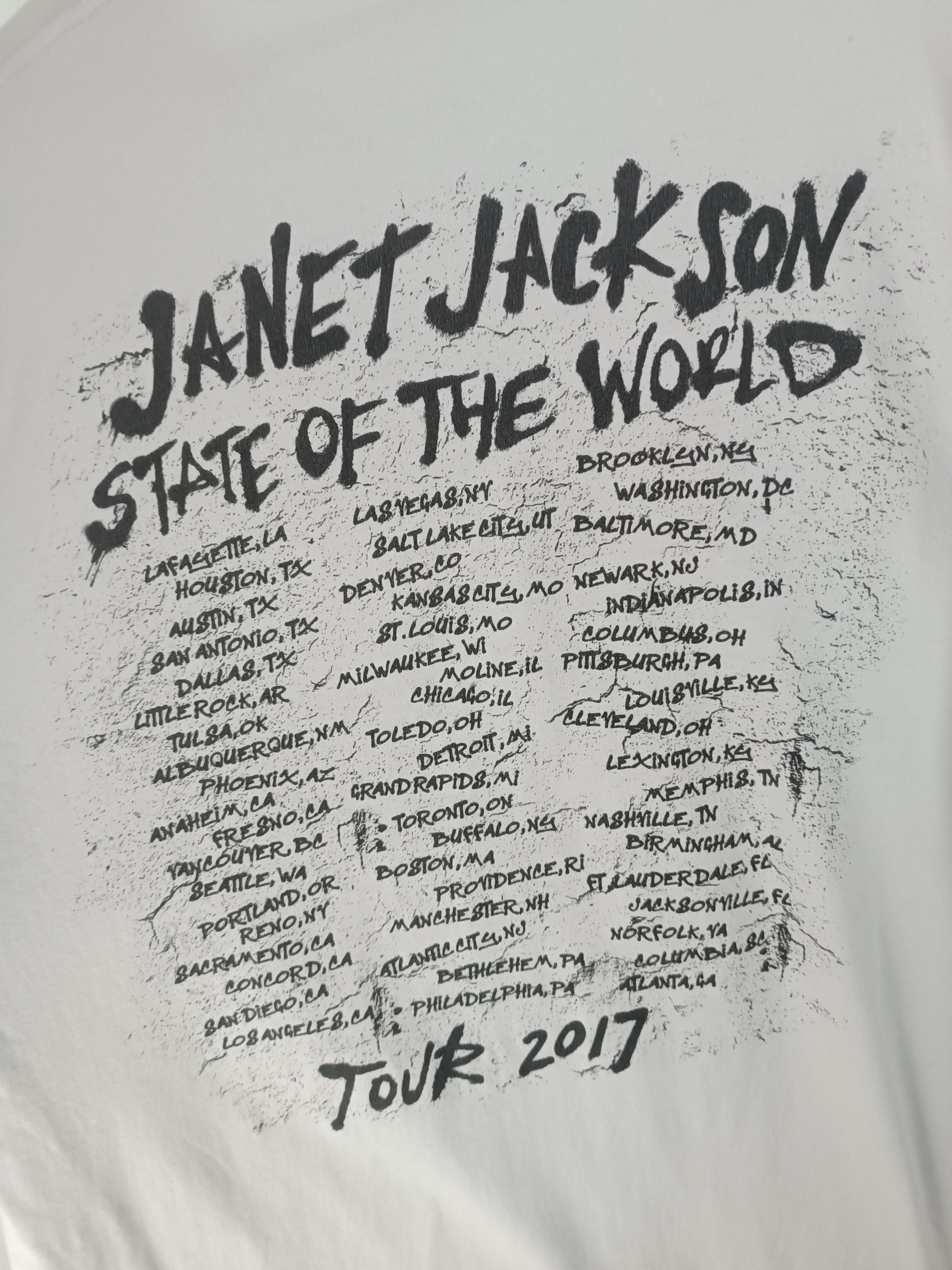 Rap Tees VINTAGE 2017 JANET JACKSON TOUR TEE whitney madonna aretha Size US L / EU 52-54 / 3 - 15 Thumbnail