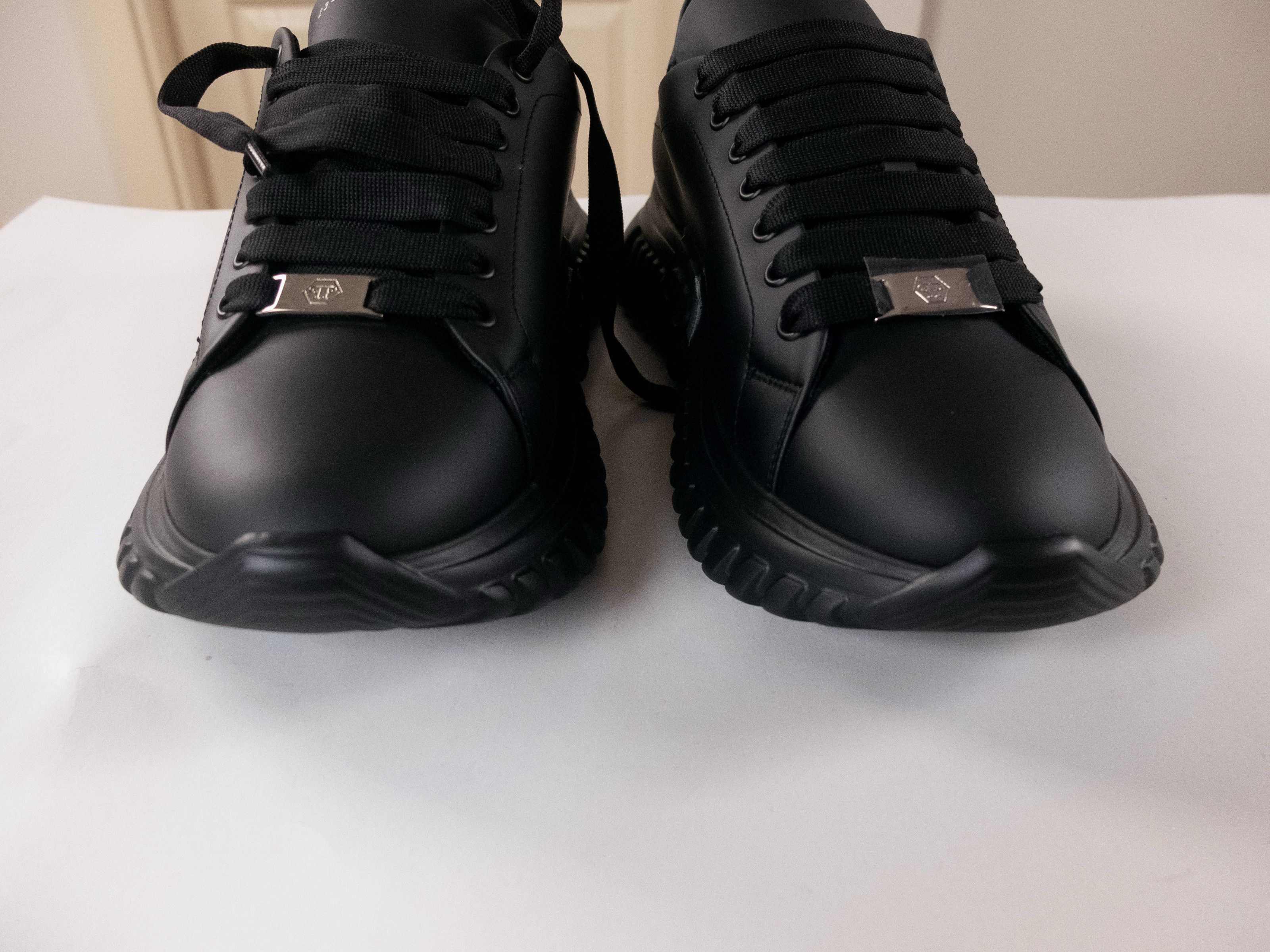 Philipp Plein PHILIPP PLEIN black Supersonic low chunky sole sneakers 9 42 Size US 9 / EU 42 - 6 Thumbnail