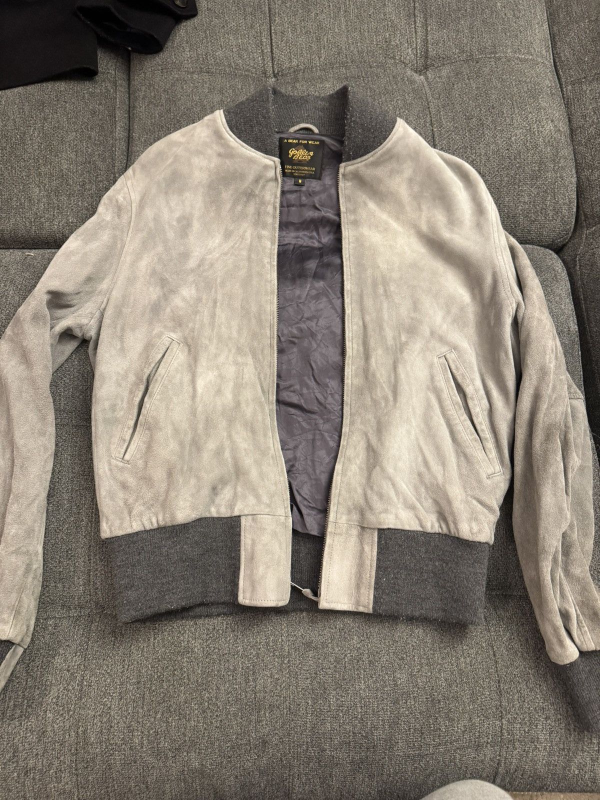 Golden Bear Goat suede bomber by golden bear in grey Size US M / EU 48-50 / 2 - 3 Thumbnail