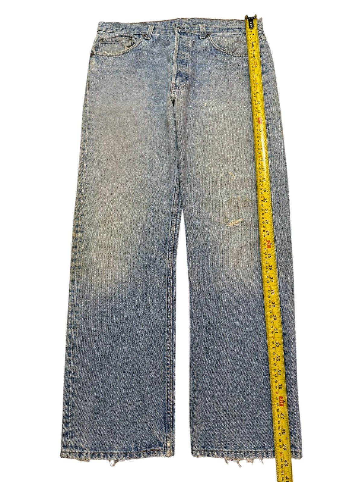 Levi's Vintage 80s Levis 501 Blue Mud Wash Distress Regular Fits Size US 33 - 8 Thumbnail