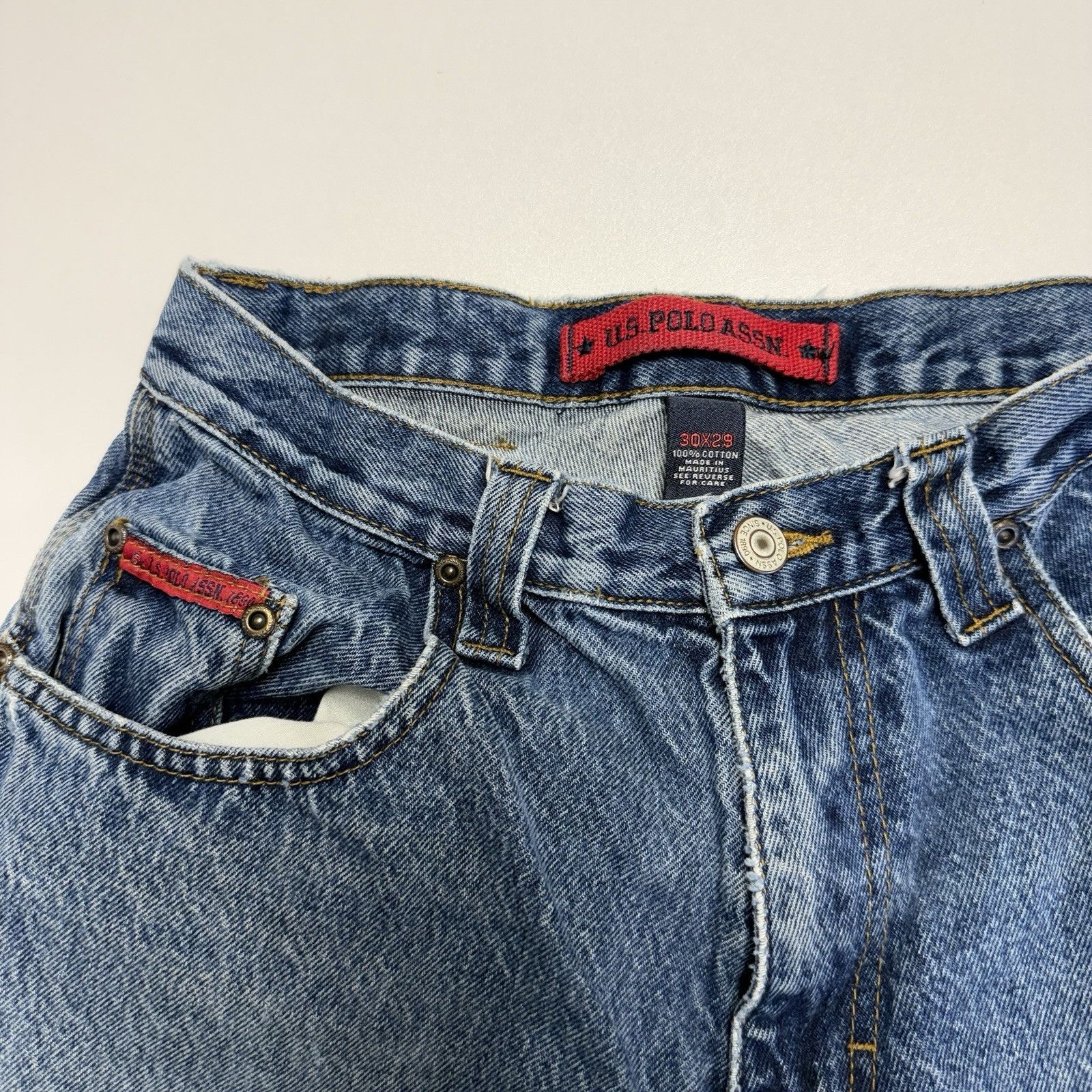 U.S. Polo Assn. Vintage US Polo Assn Carpenter Jeans Mens 30x29 Blue Y2K Ska Size US 30 / EU 46 - 4 Thumbnail