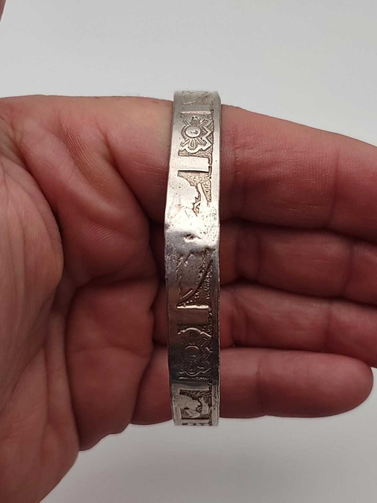 Other Vintage Taxco Mexican Sterling Silver Bracelet Eagle 3 Mark Size ONE SIZE - 5 Thumbnail