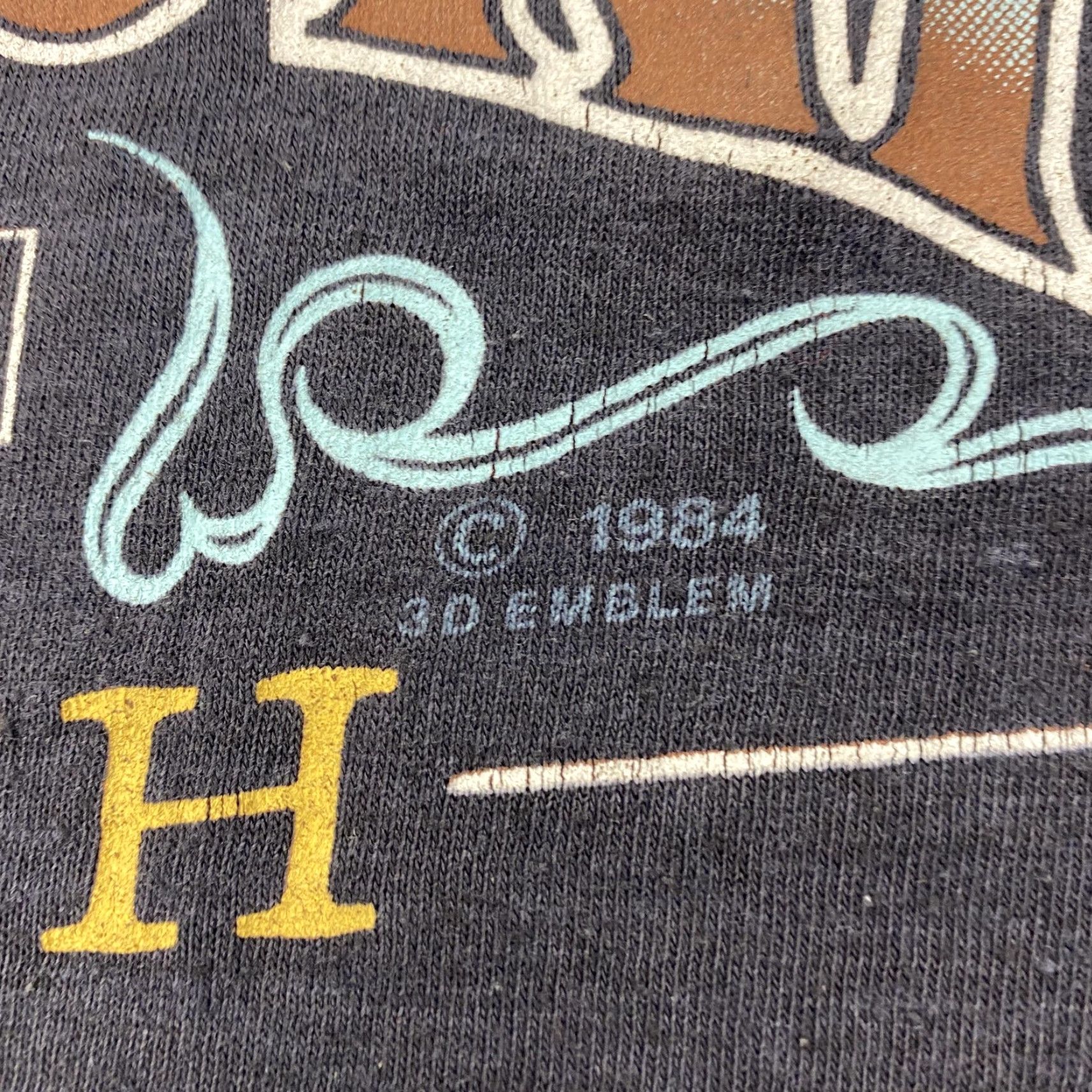 Harley Davidson VINTAGE Harley-Davidson Shirt Men Large Black 80s Graphic Print 3D Emblem Daytona Bike Week Humble Mens Size US L / EU 52-54 / 3 - 5 Thumbnail