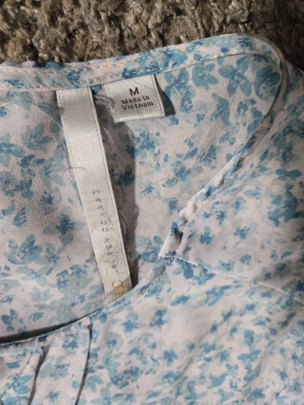 Designer Lauren Conrad Blue And White Floral Tank Top M Size M / US 6-8 / IT 42-44 - 2 Thumbnail