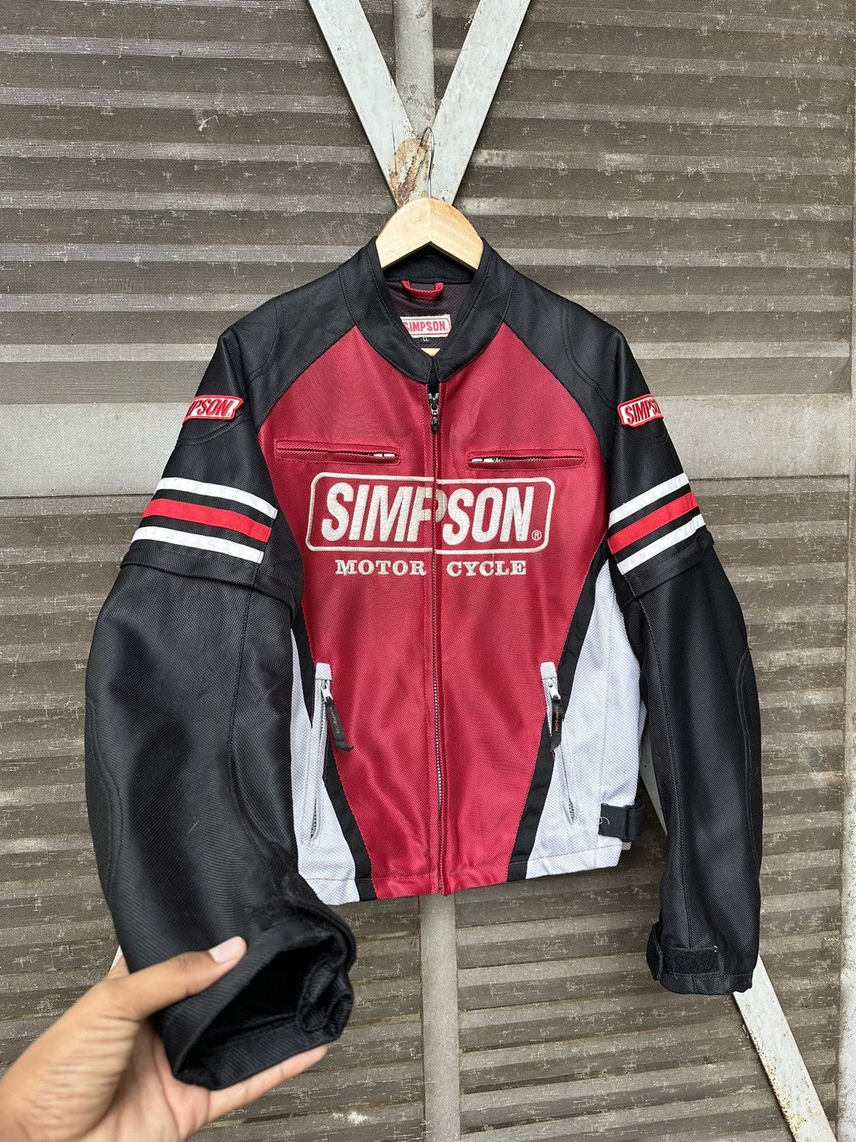 Vintage 👹Vintage Simpson Motorcycle Racing Bomber Jacket Size US M / EU 48-50 / 2 - 8 Thumbnail