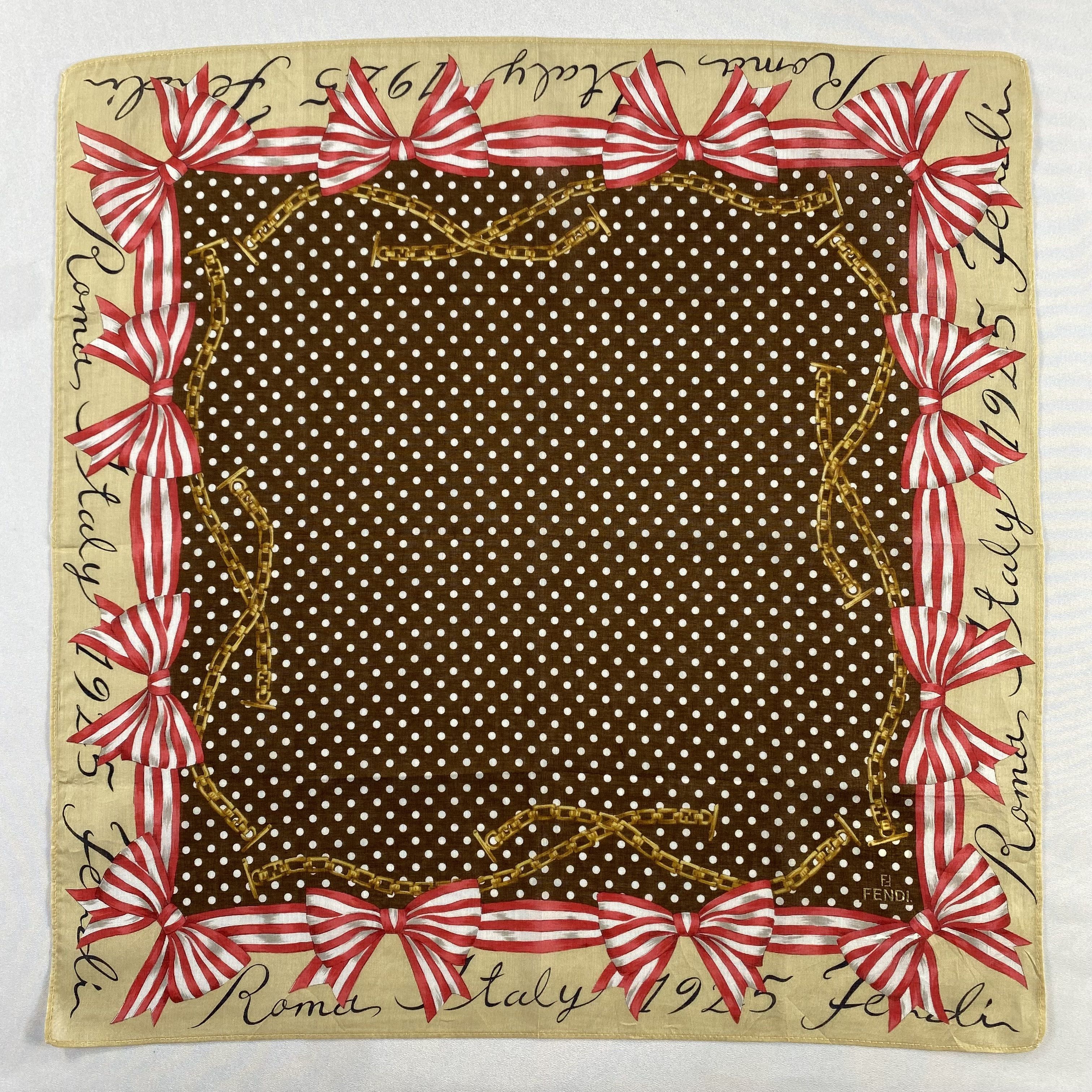 Vintage Fendi Handkerchief / Neckerchief / Bandana-P552 Size ONE SIZE - 1 Thumbnail