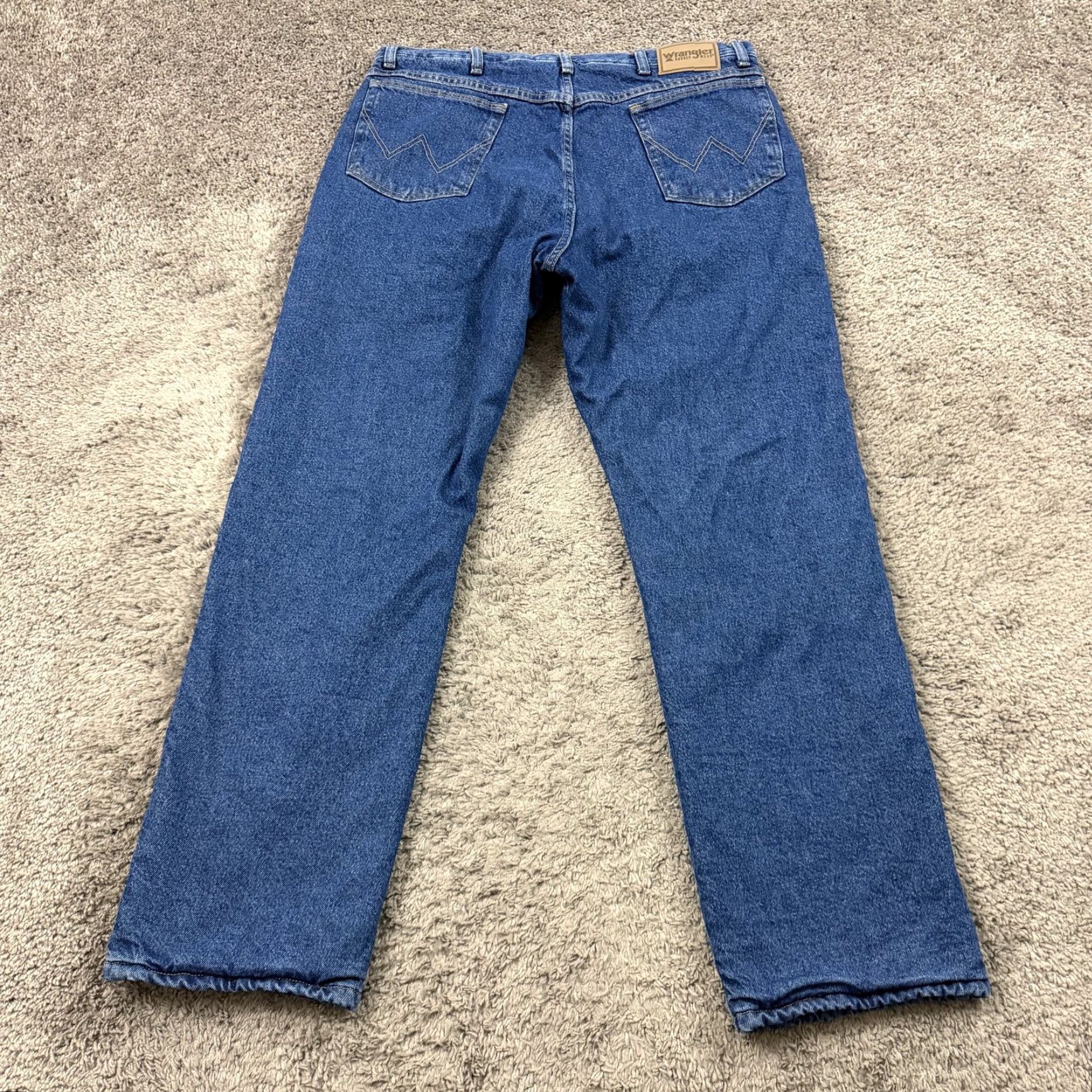 Wrangler Wrangler Jeans Mens 38 Blue Straight Leg Fleece Lined Outdoors Warmth Workwear Size US 38 / EU 54 - 7 Thumbnail