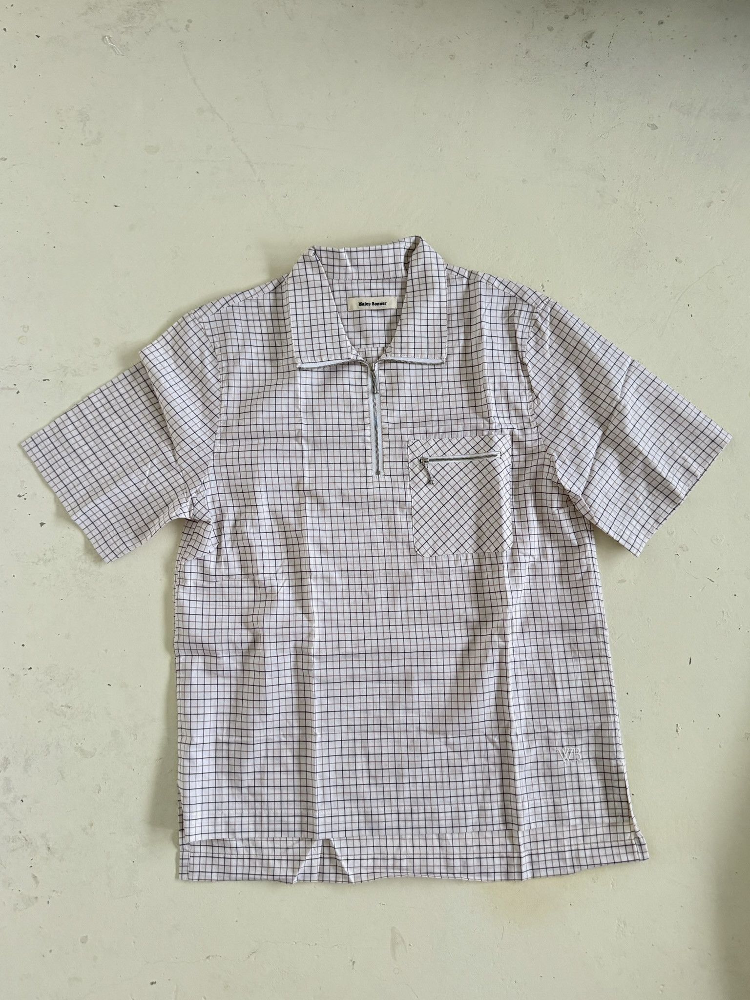 Wales Bonner Plaid Half Zip Shirt Size US M / EU 48-50 / 2 - 2 Thumbnail