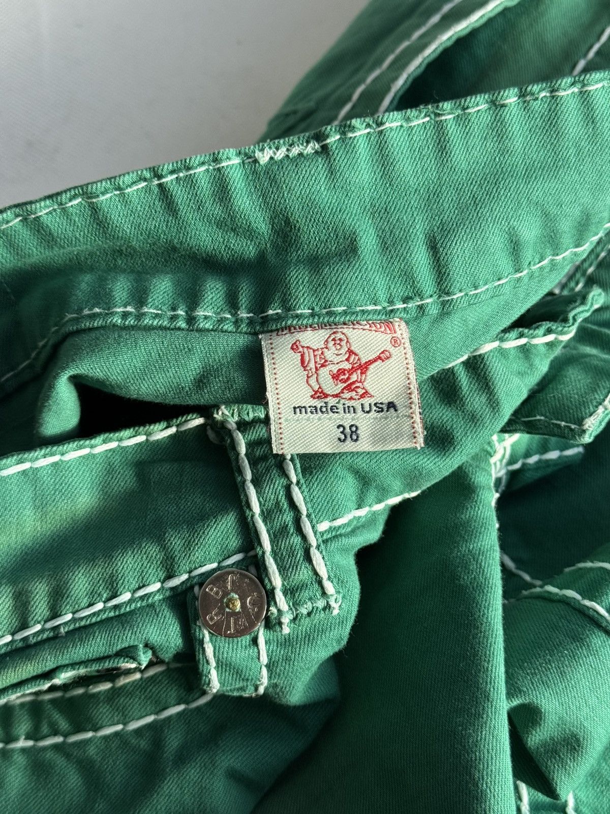 True Religion Vintage Usa True Religion Washed Green Swag Denim Jeans Size US 33 - 17 Thumbnail