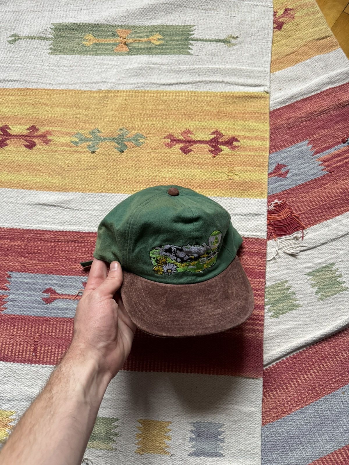 Vintage Vintage 90’s Swiss Sunfaded y2k Suede Japanese Hat Size ONE SIZE - 3 Thumbnail