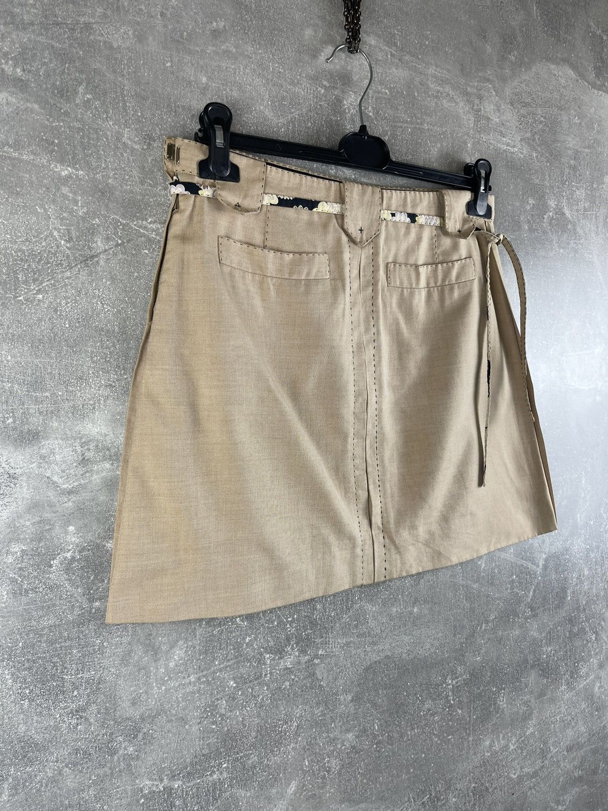 Louis Vuitton Louis Vuitton Beige Adjustable Belt Cotton-Line Blend Skirt Size 27" / US 4 / IT 40 - 3 Thumbnail