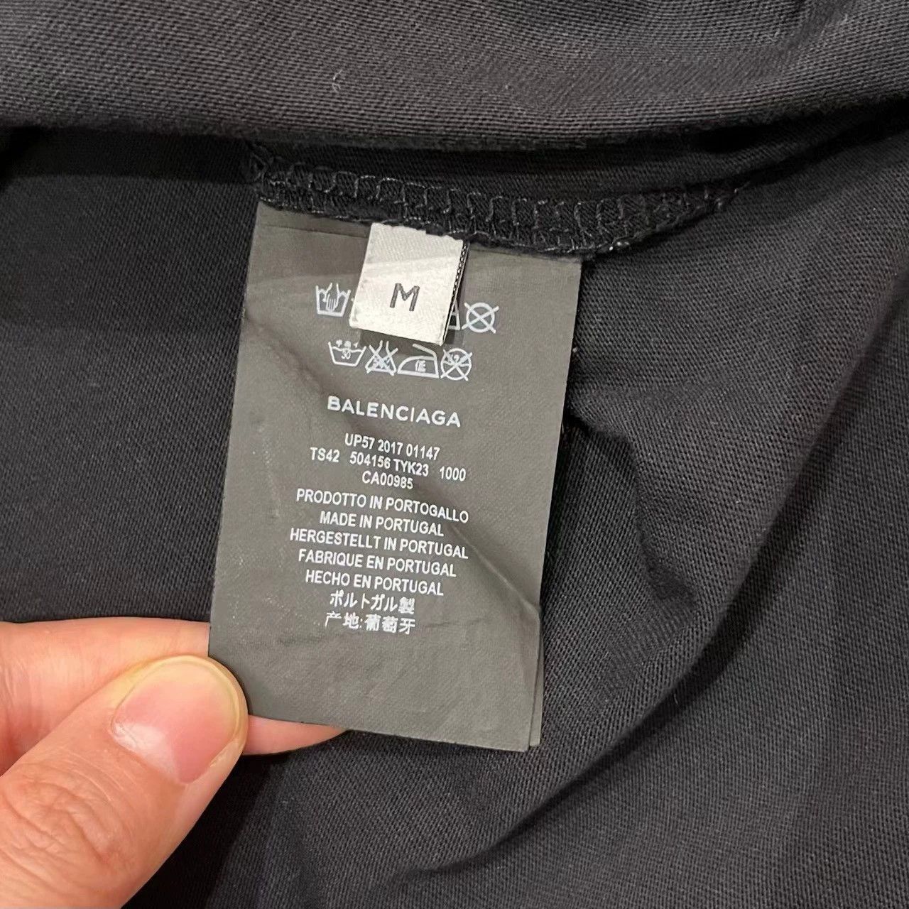 Balenciaga Balenciaga Black Double Blogo Short sleeved T-shirt Size US M / EU 48-50 / 2 - 5 Thumbnail