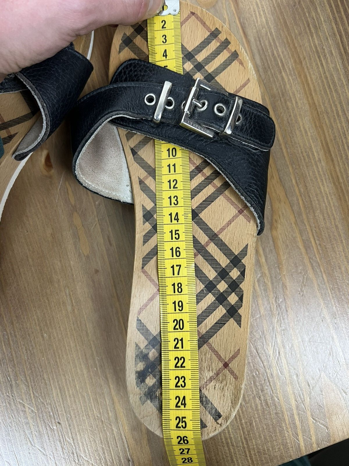 Burberry Burberry Wooden Slide Sandals Brown Size US 9 / IT 39 - 9 Thumbnail