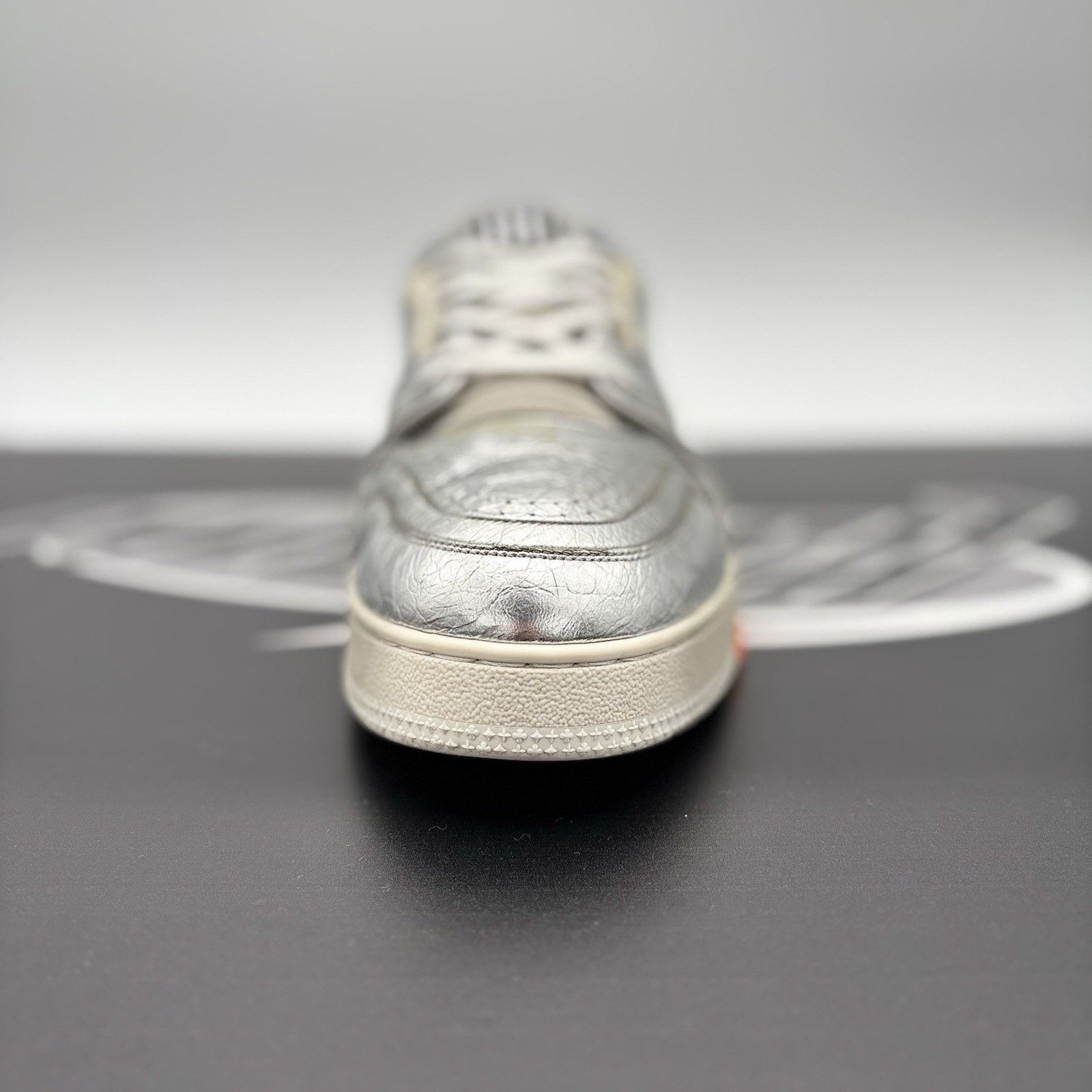 Louis Vuitton Louis Vuitton Trainer Low ' Metallic Silver Orange ' Size US 11.5 / EU 44-45 - 15 Thumbnail