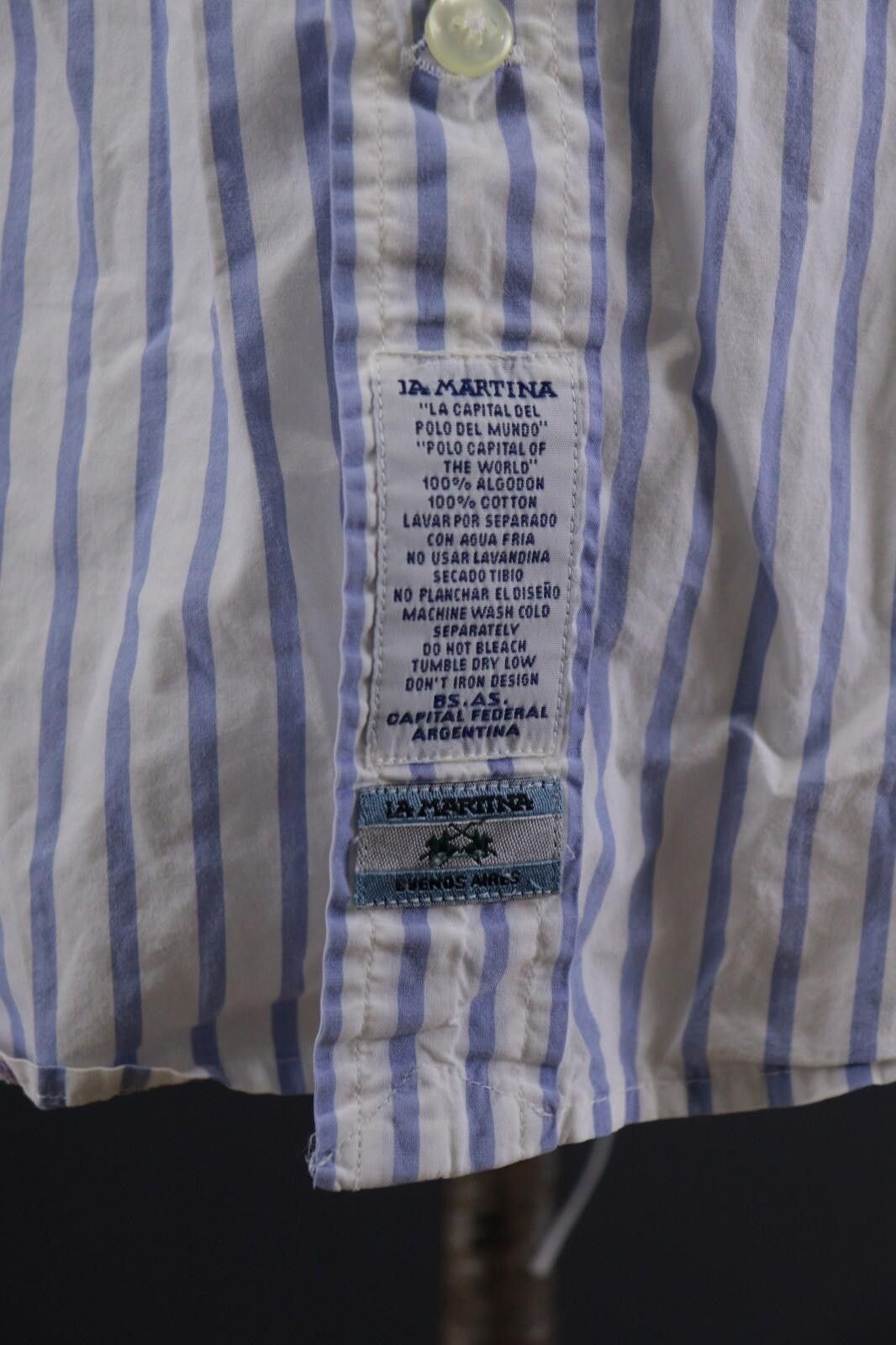 La Martina La Martina Buenos Aires Blue Stripe Shirt M 41-42 Size US L / EU 52-54 / 3 - 4 Thumbnail