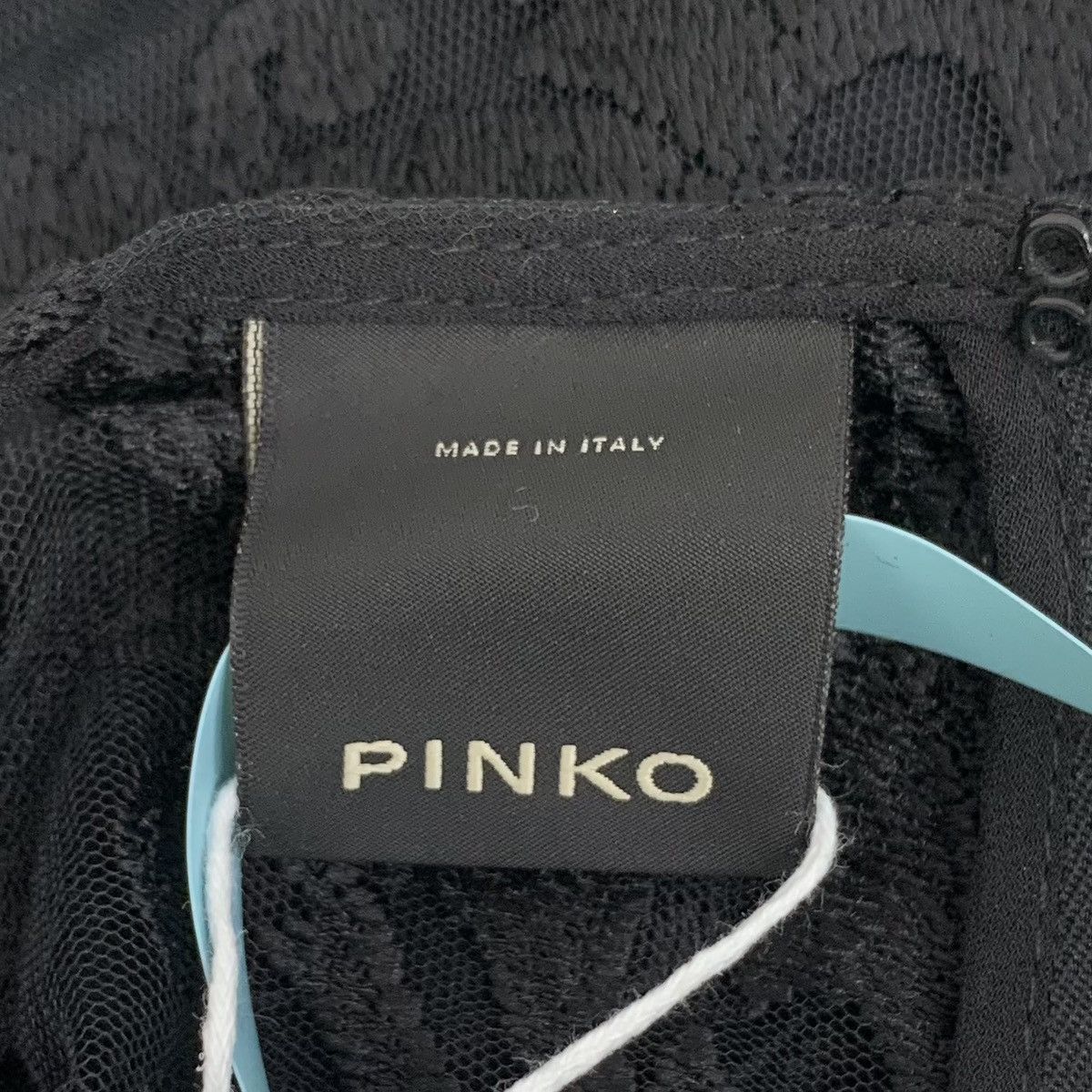 Pinko Pinko Black Lace Floral Embroidery Short Sleeve Dress K26WX Size S / US 4 / IT 40 - 6 Thumbnail