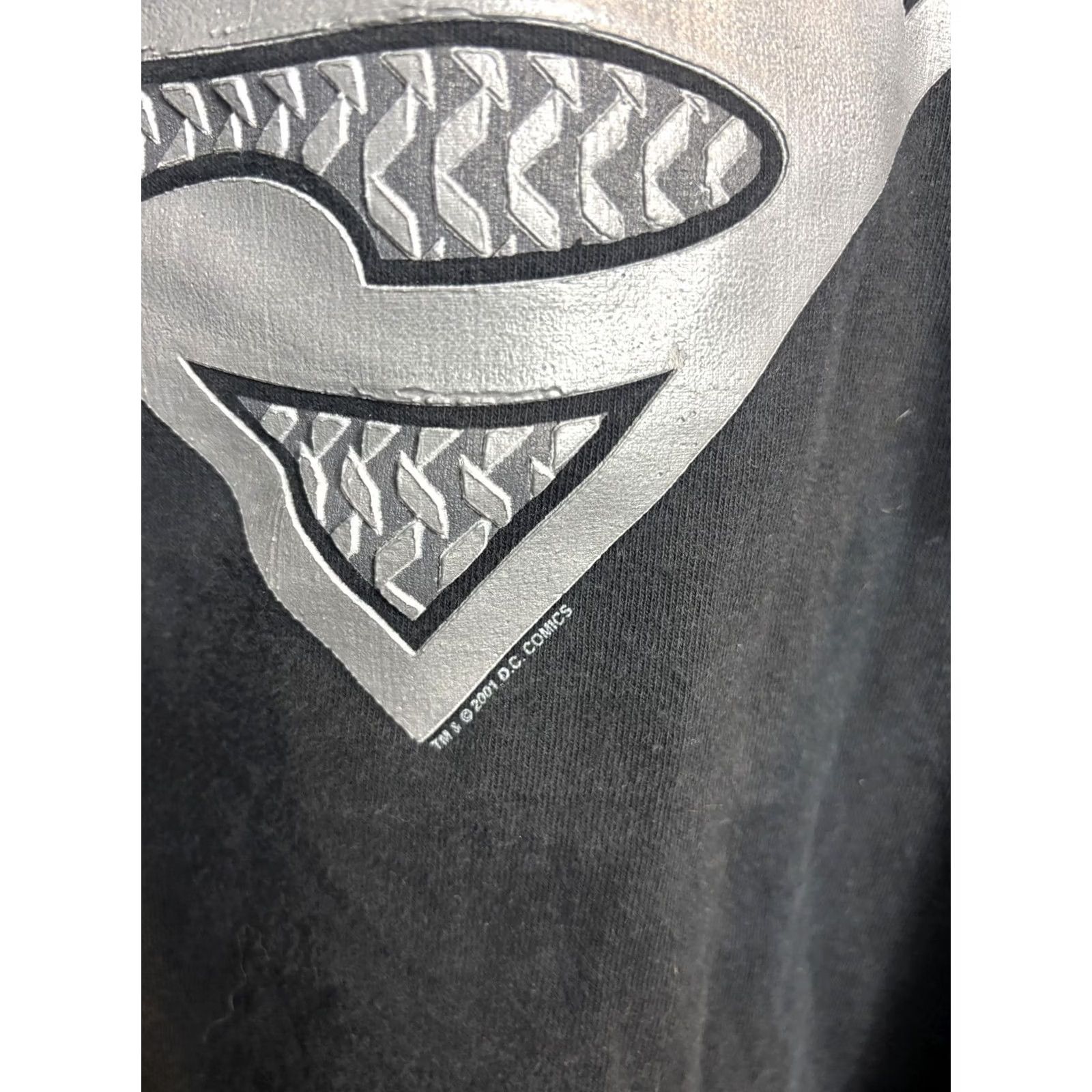 Vintage VINTAGE Superman Shirt Mens Large Black DC Comics 2001 Warner Bros Graphic Tee 00s Size US M / EU 48-50 / 2 - 3 Thumbnail