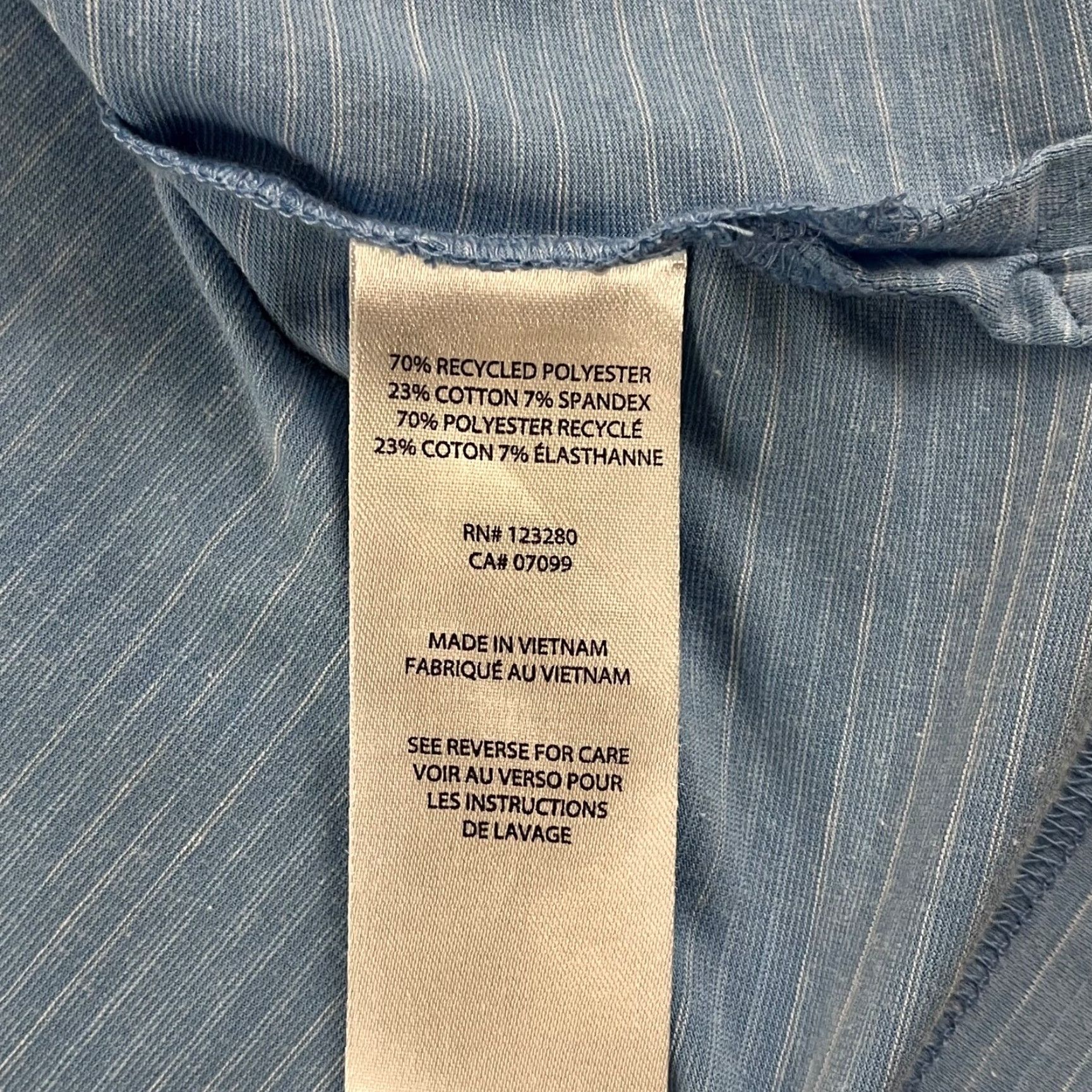 TravisMathew Travis Mathew Polo Shirt Mens Large Blue Striped Golf Performance Casual Sport Size US L / EU 52-54 / 3 - 6 Thumbnail