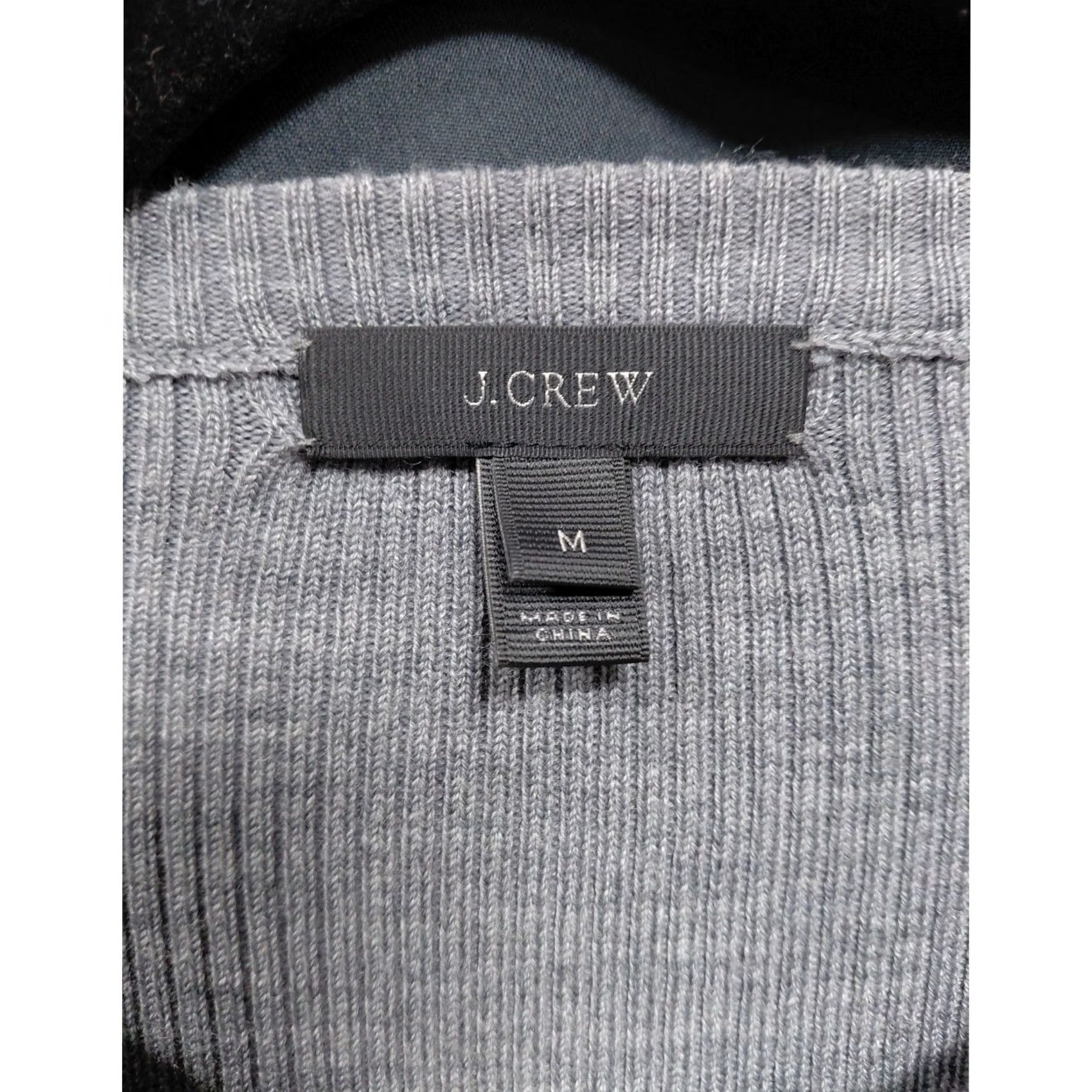 J.Crew J.Crew Merino Wool Blend Sweater Gray Solid Knit Women M Crew Neck Long Sleeve Pullover Fall Winter Spring Casual Workwear Size M / US 6-8 / IT 42-44 - 3 Thumbnail