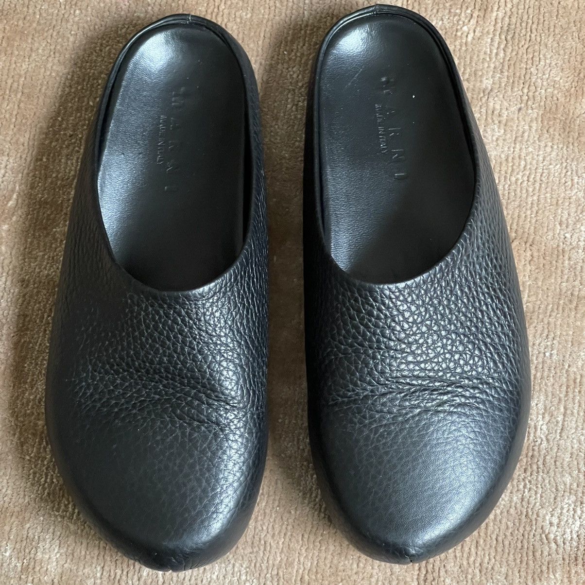 Marni MARNI Black Fussbett Sabot Loafers (mules, clogs) Size US 11 / EU 44 - 2 Thumbnail