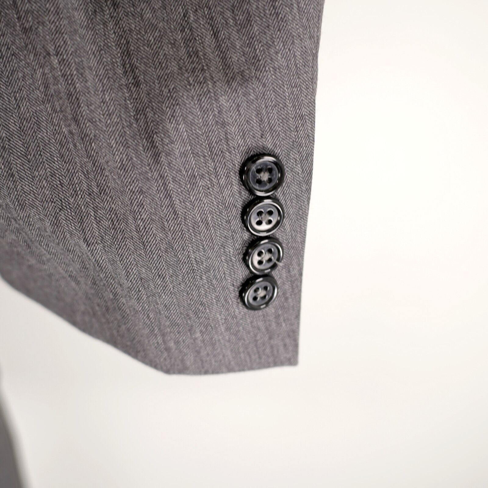Jos. A. Bank Jos A Bank Signature Wool Gray Herringbone 2 Button Blazer / Size 38R - 4 Thumbnail