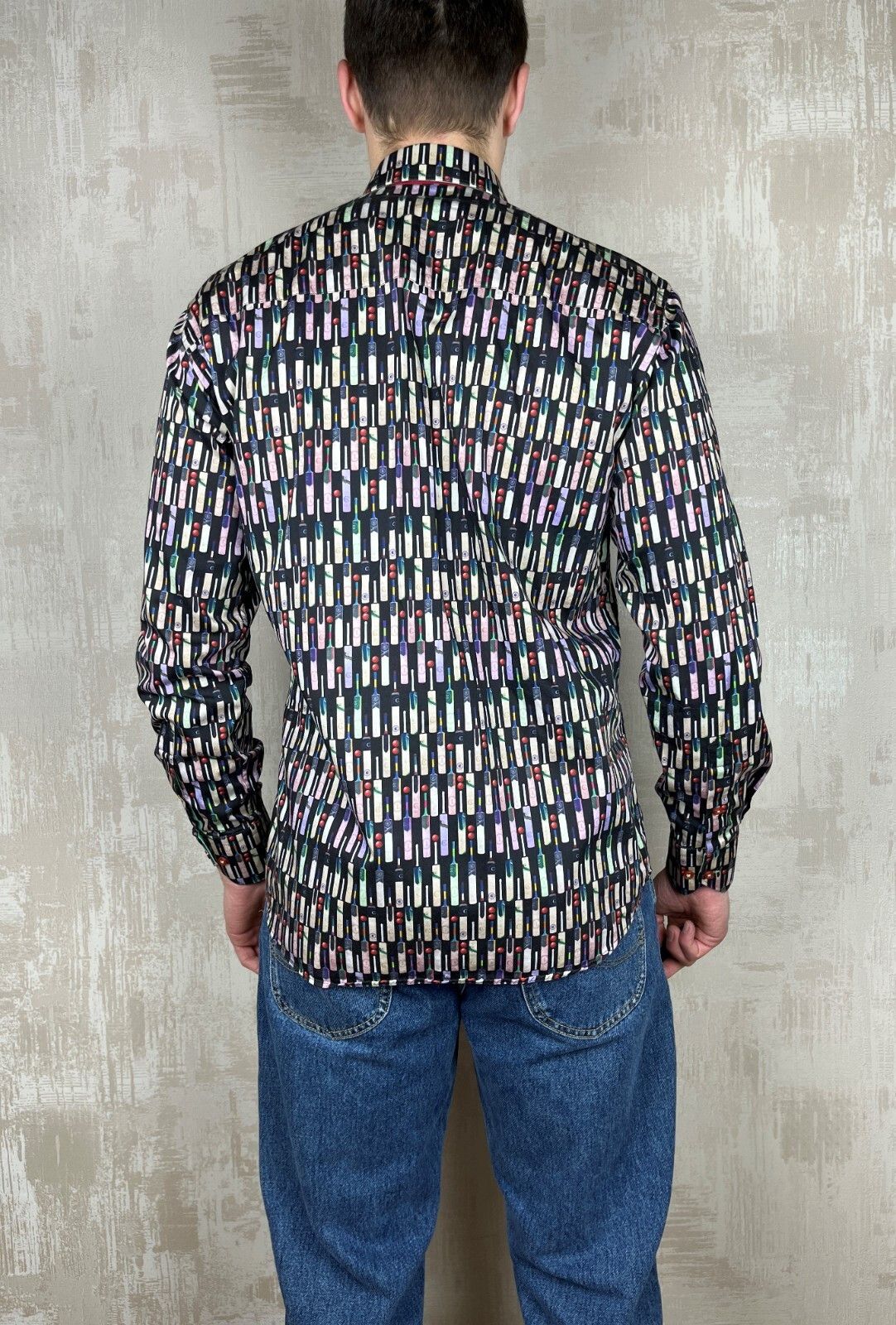 Other Claudio Lugli Cricket Ball Bet Print Long Sleeve Shirt Size US L / EU 52-54 / 3 - 12 Thumbnail