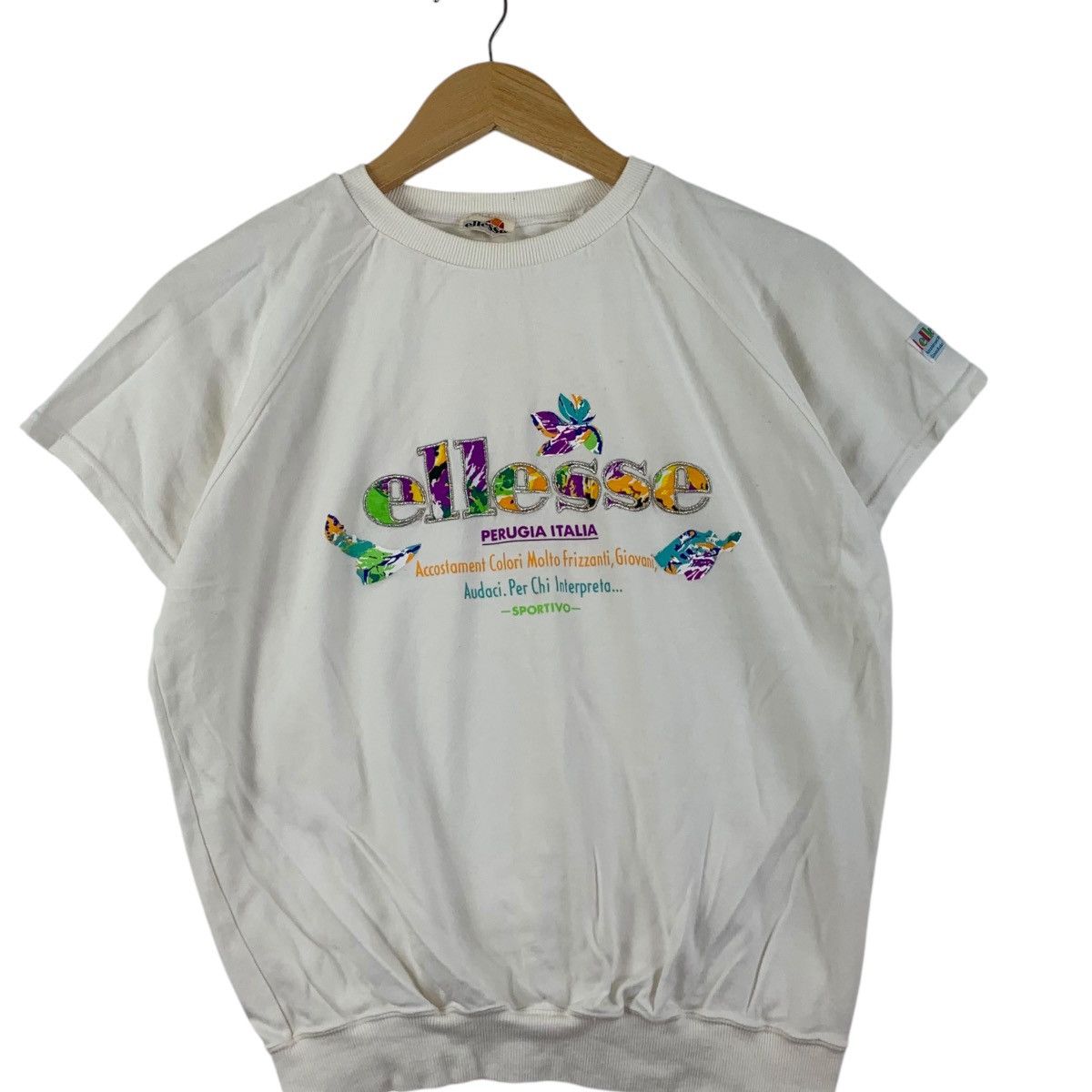Ellesse Vintage 90’ ELLESSE PERUGIA ITALIA Embossed Logo Sweatshirt Size S / US 4 / IT 40 - 3 Thumbnail