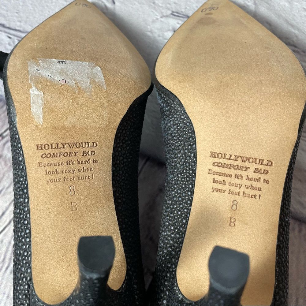 Other New Hollywould Grey Leather Detachable Flower Shoes Made In Size US 8 / IT 38 - 5 Thumbnail